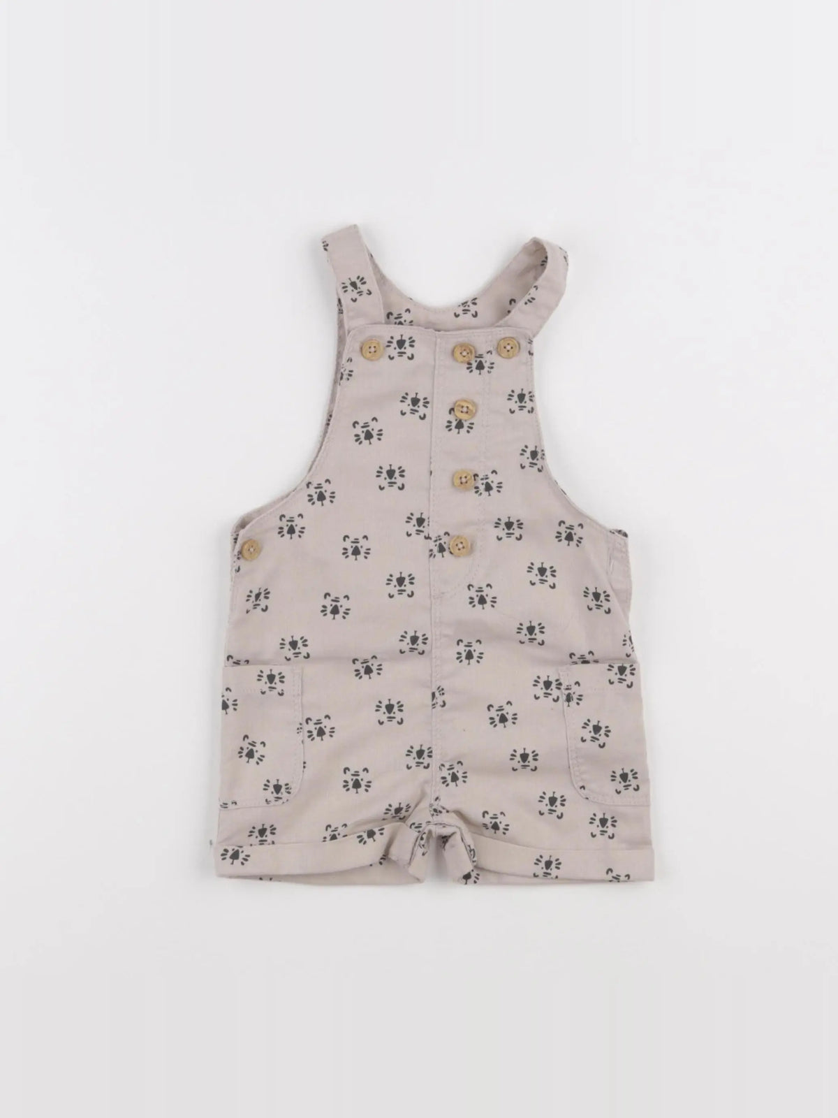 Vertbaudet - salopette beige - 12 mois