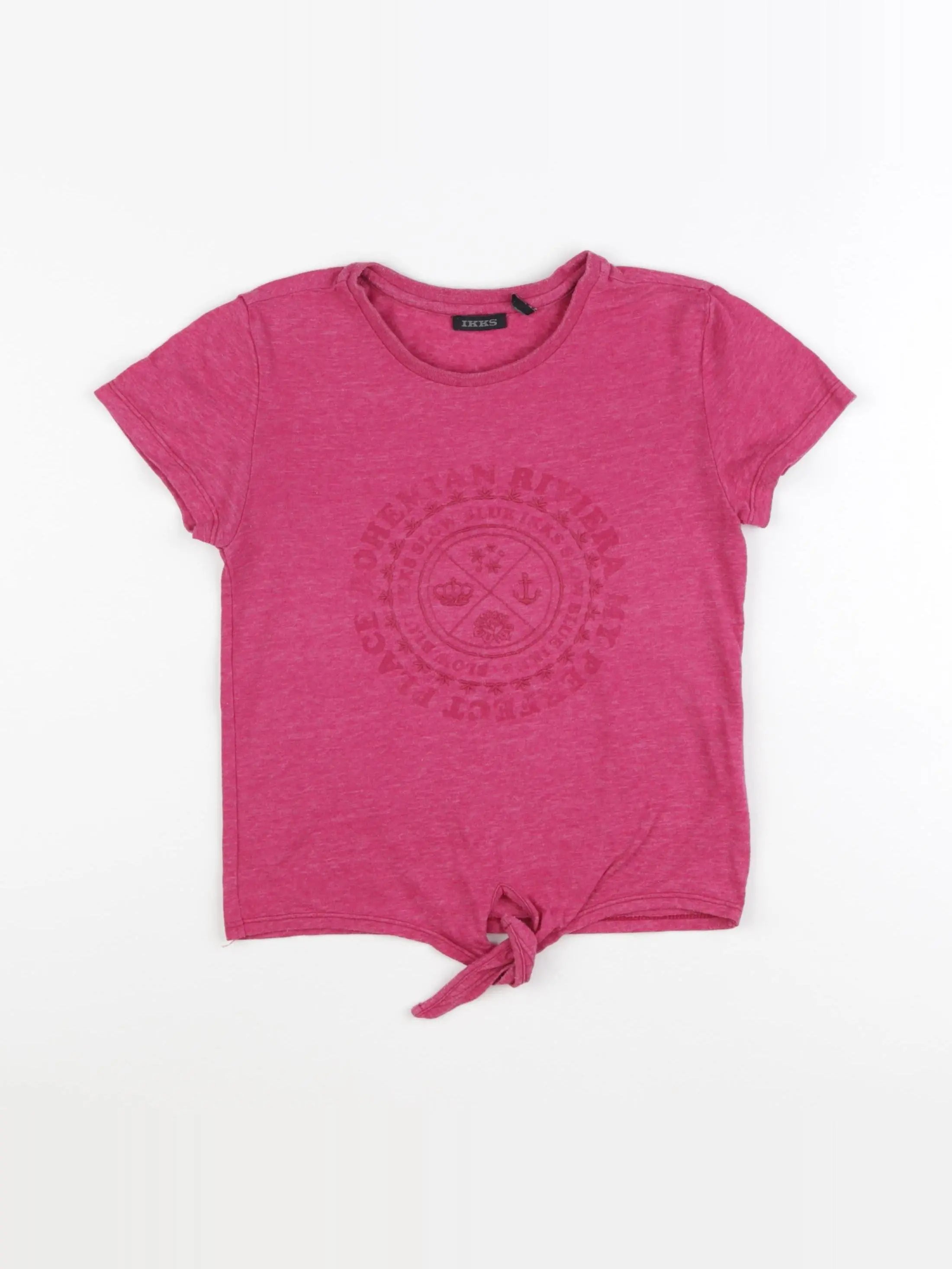 IKKS - tee-shirt rose - 8 ans
