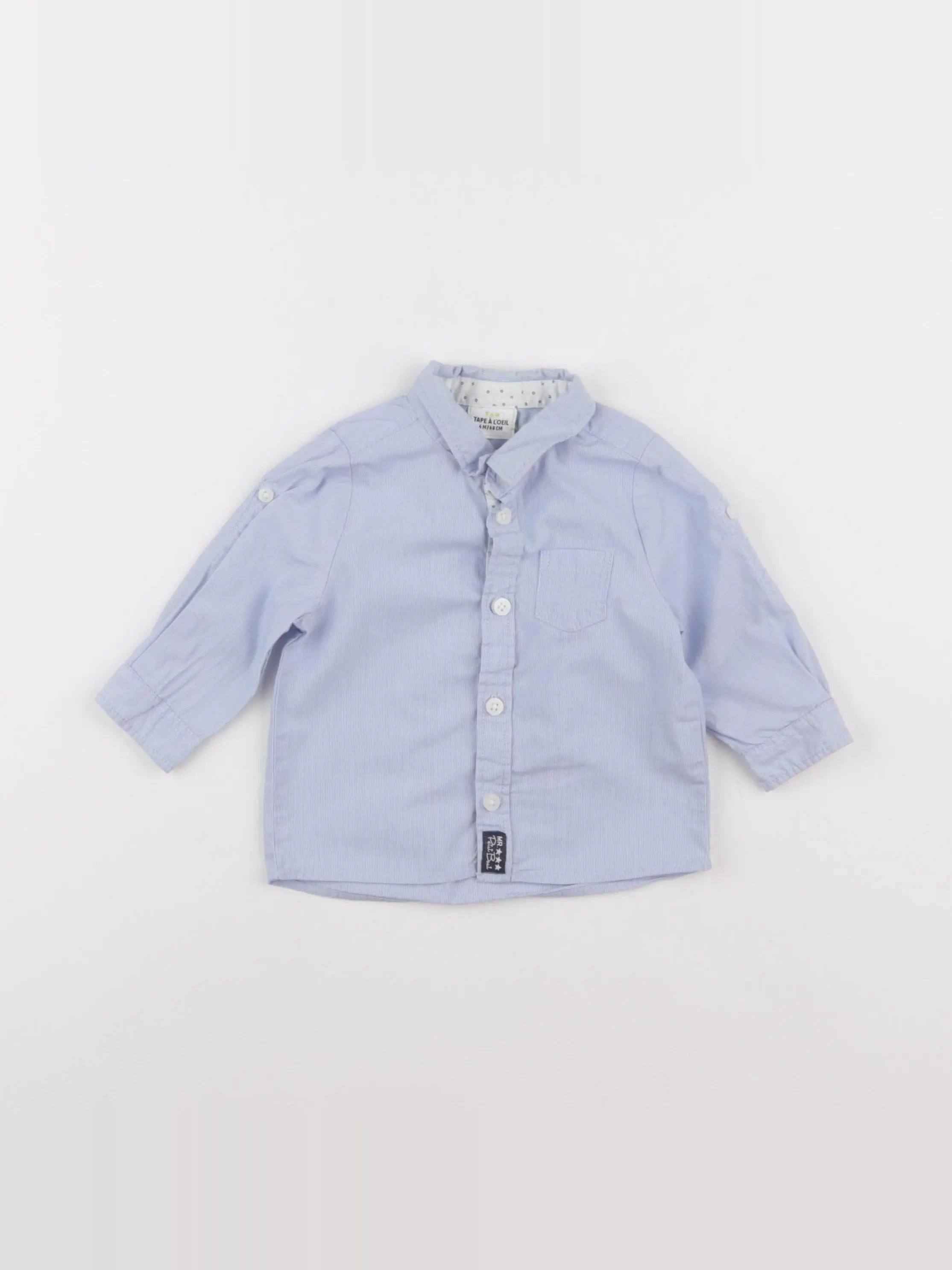 Tape à l'oeil - chemise bleu - 6 mois