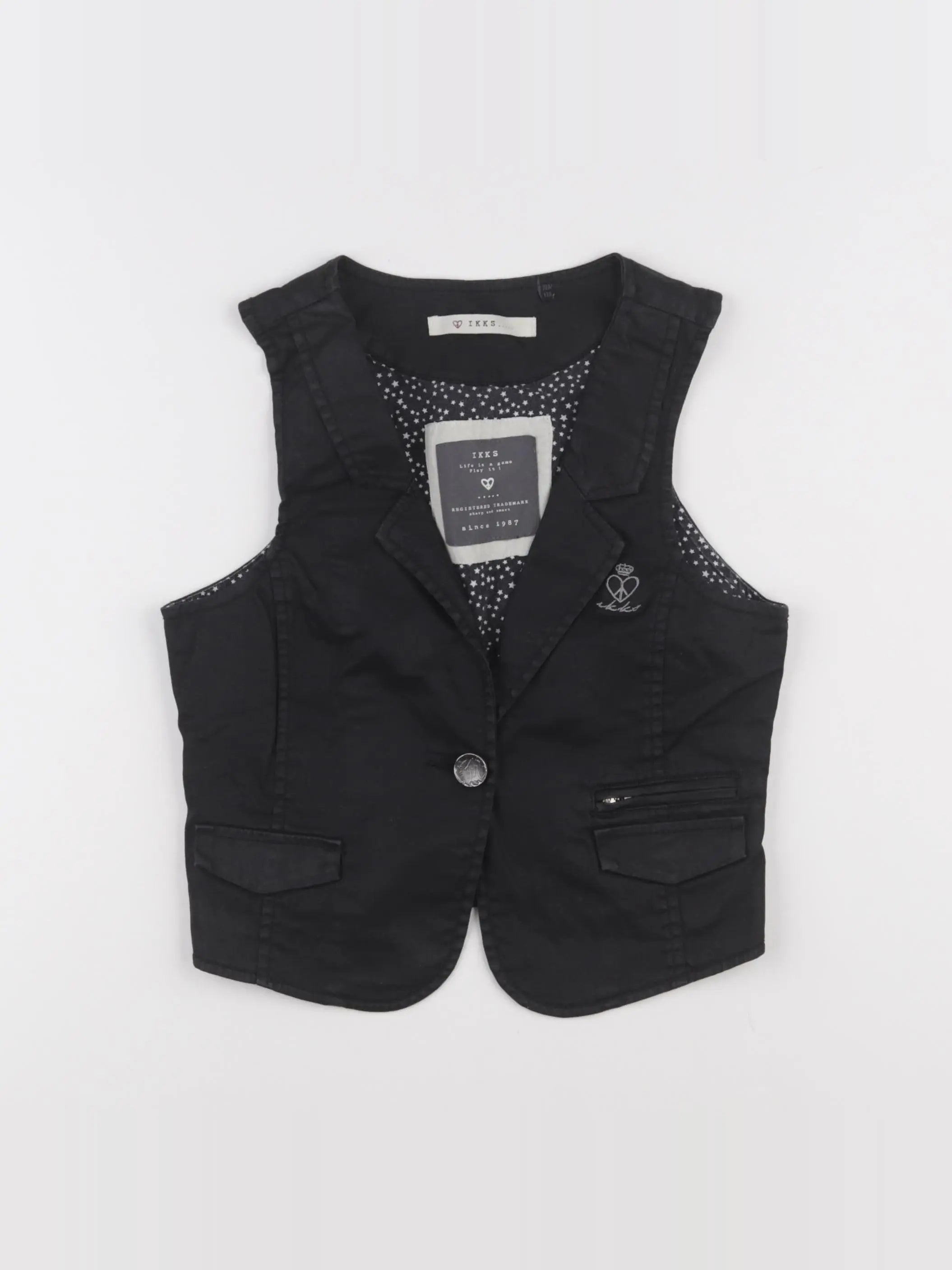 IKKS - gilet noir - 10 ans