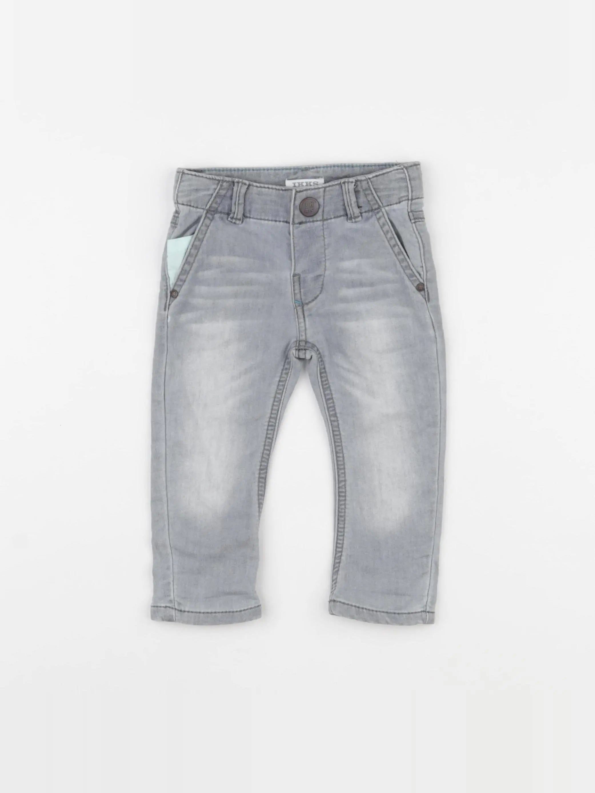 IKKS - jean gris - 6 mois