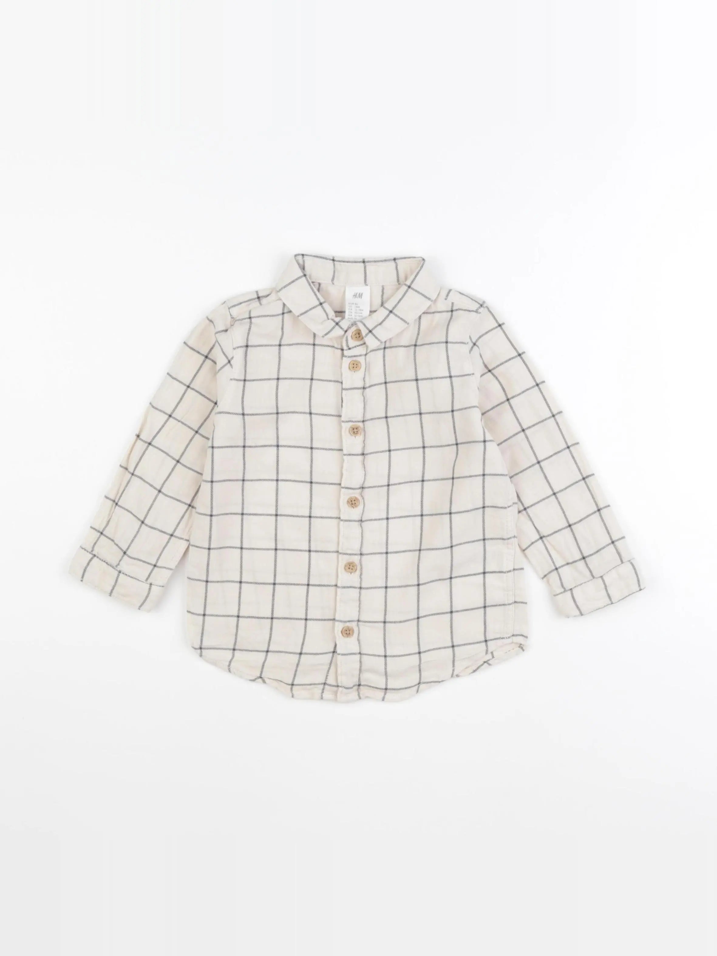 H&M - chemise beige - 12/18 mois