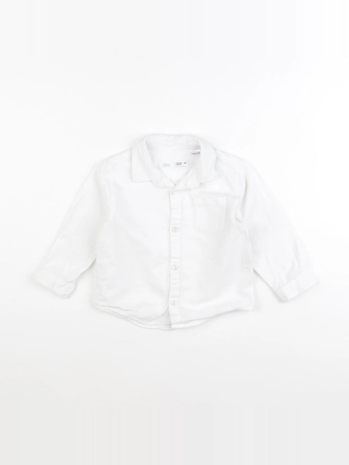 Zara - chemise blanc - 12/18 mois