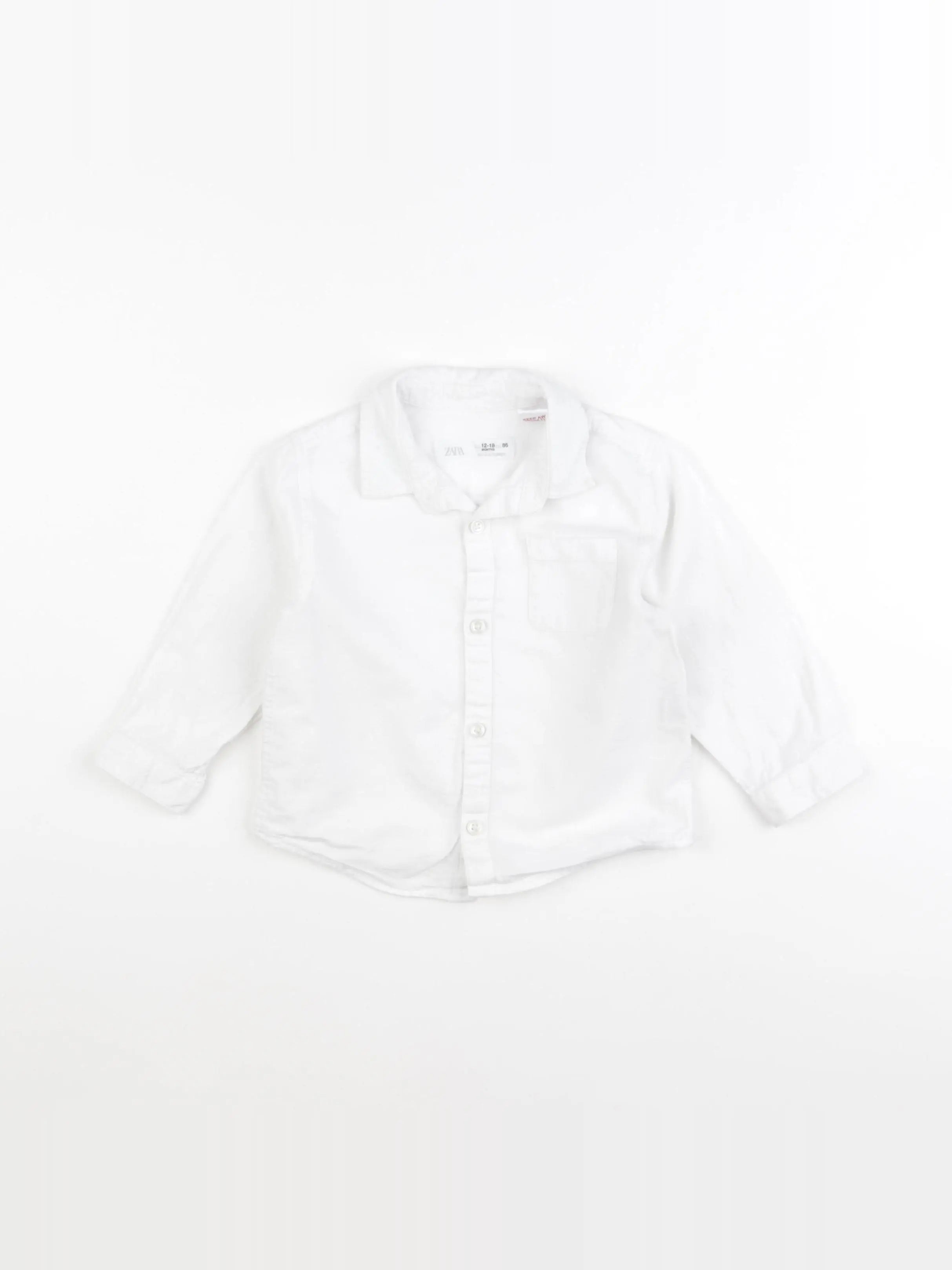 Zara - chemise blanc - 12/18 mois