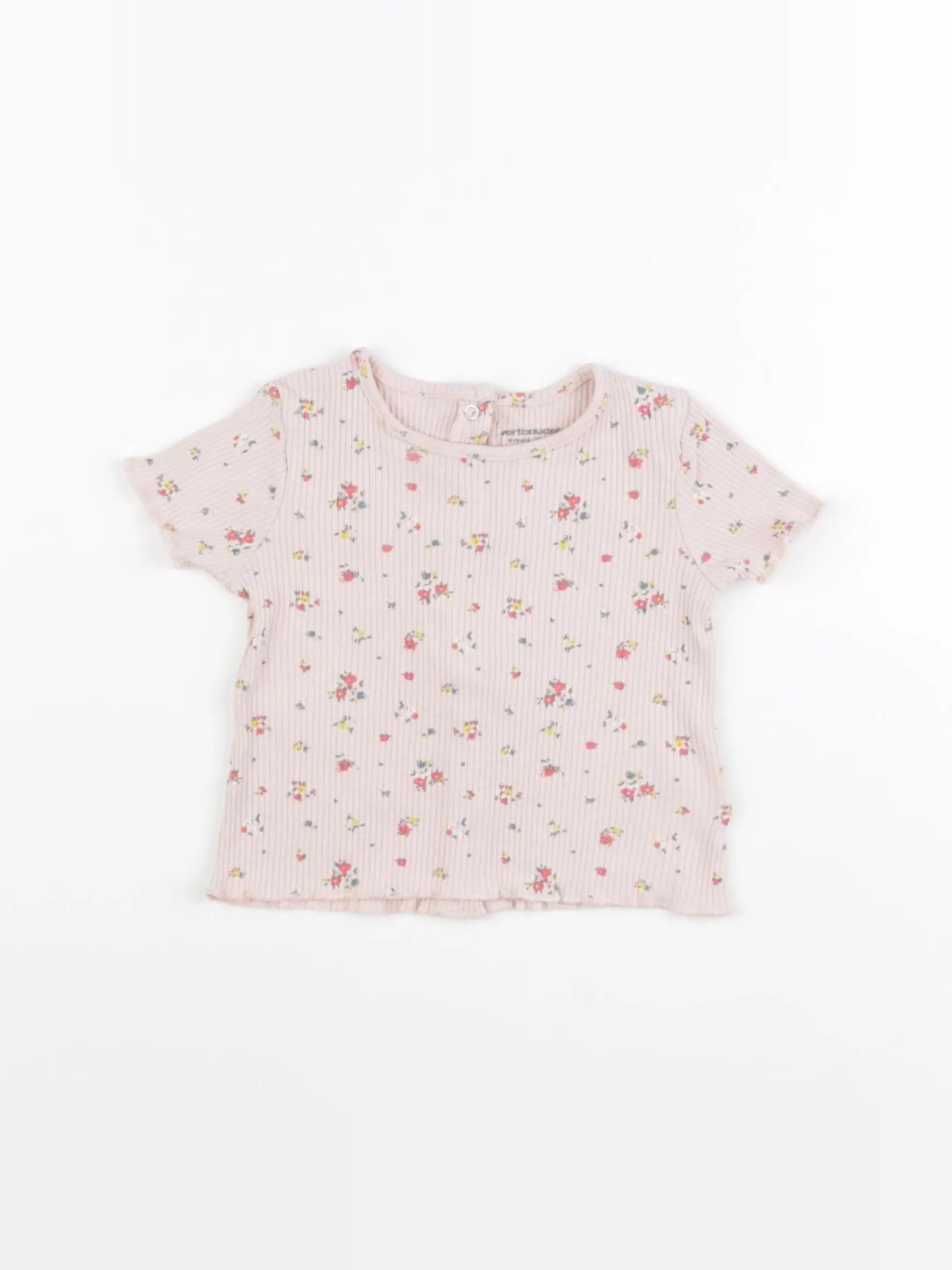 Vertbaudet - tee-shirt rose - 9 mois
