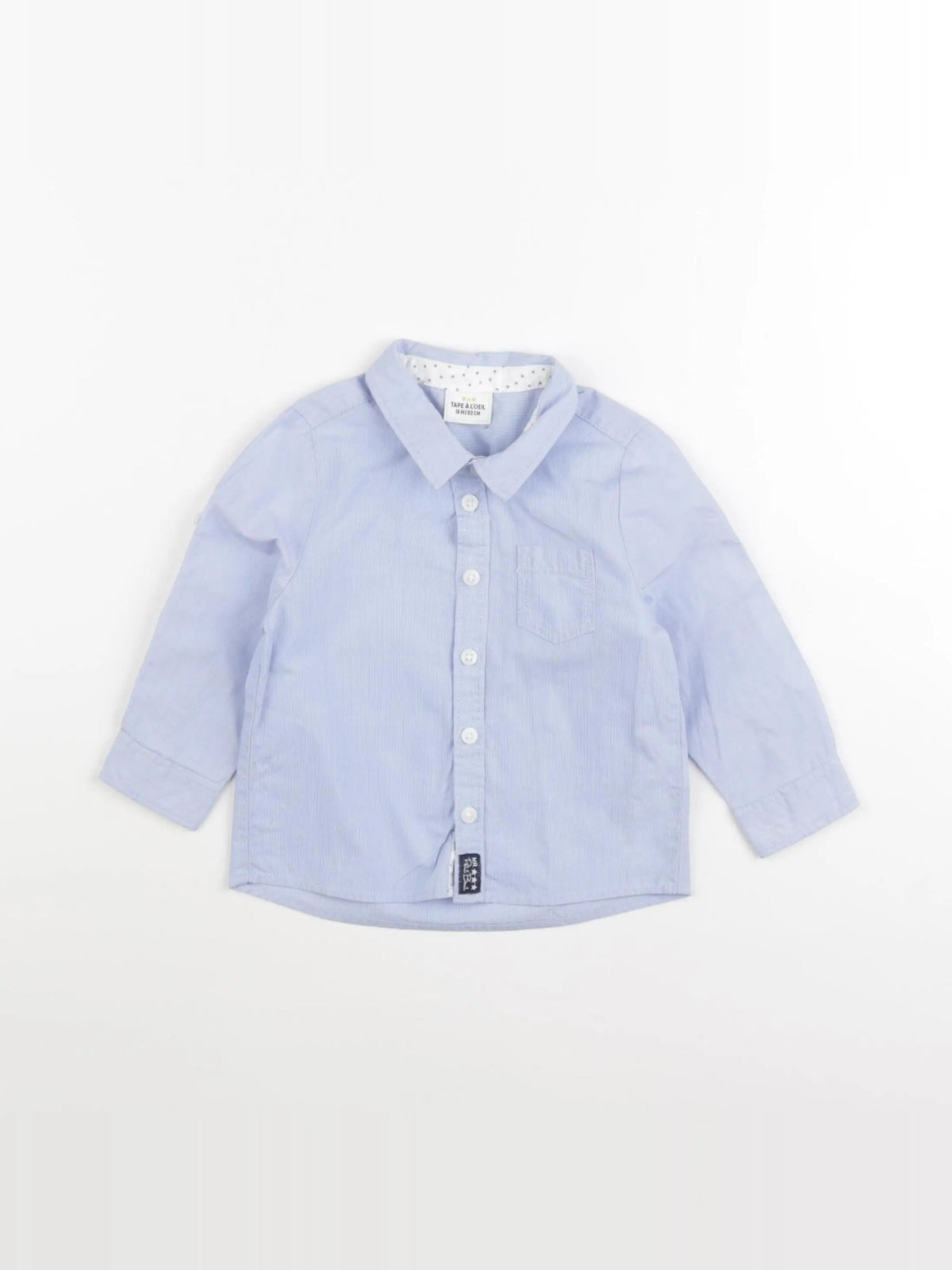 Tape à l'oeil - chemise bleu, blanc - 18 mois