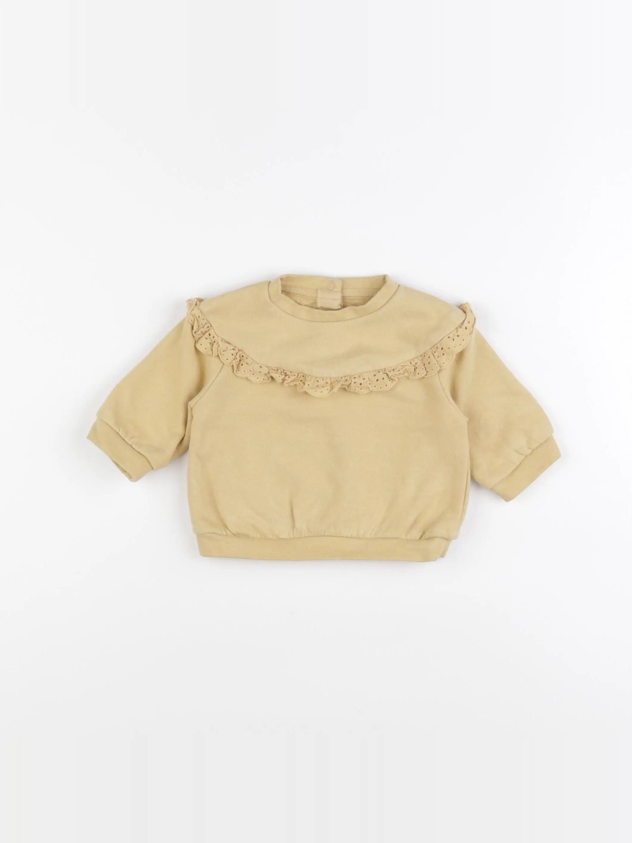 Vertbaudet - sweat jaune - 3 mois