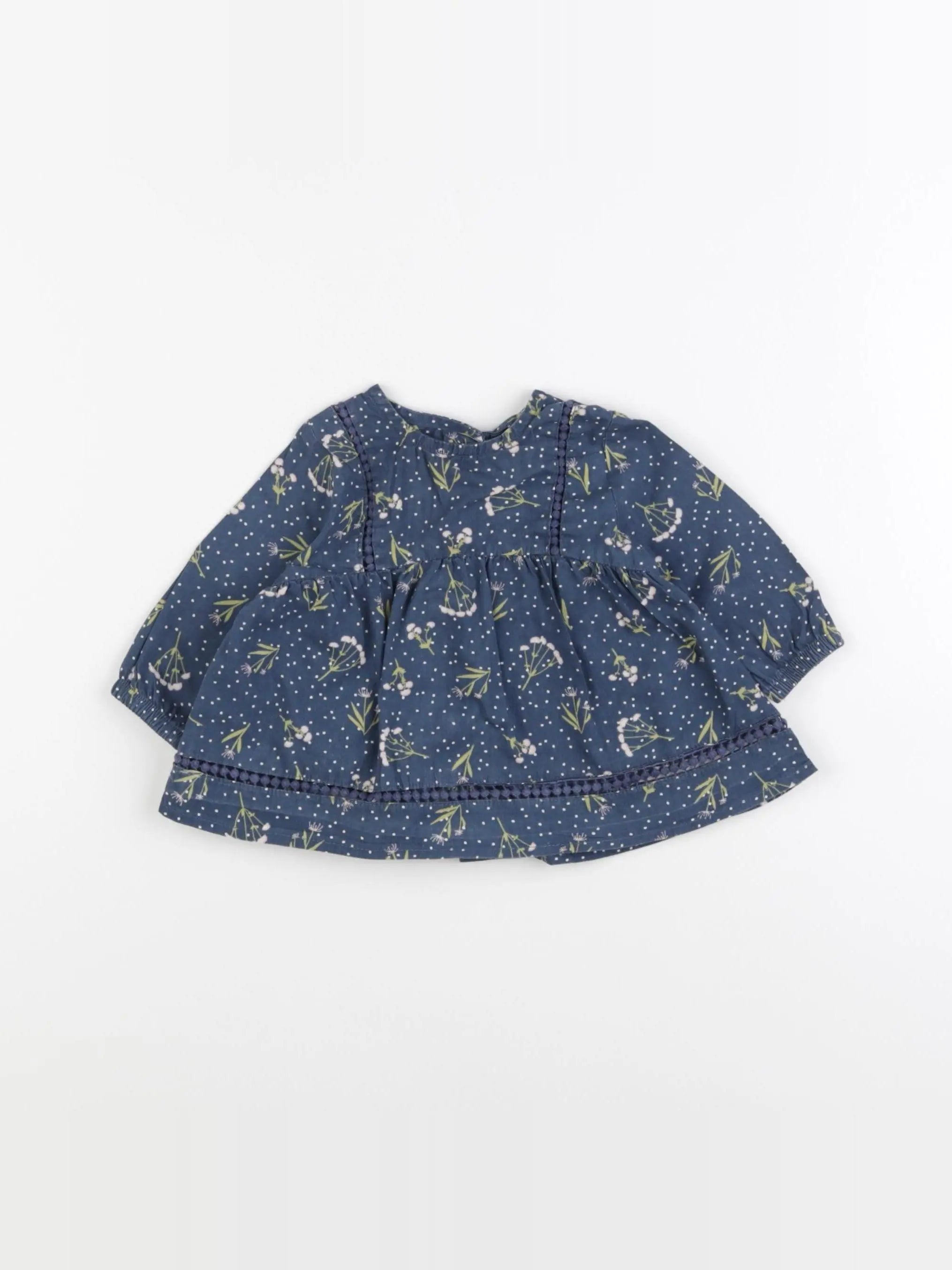 Vertbaudet - blouse bleu - 3 mois