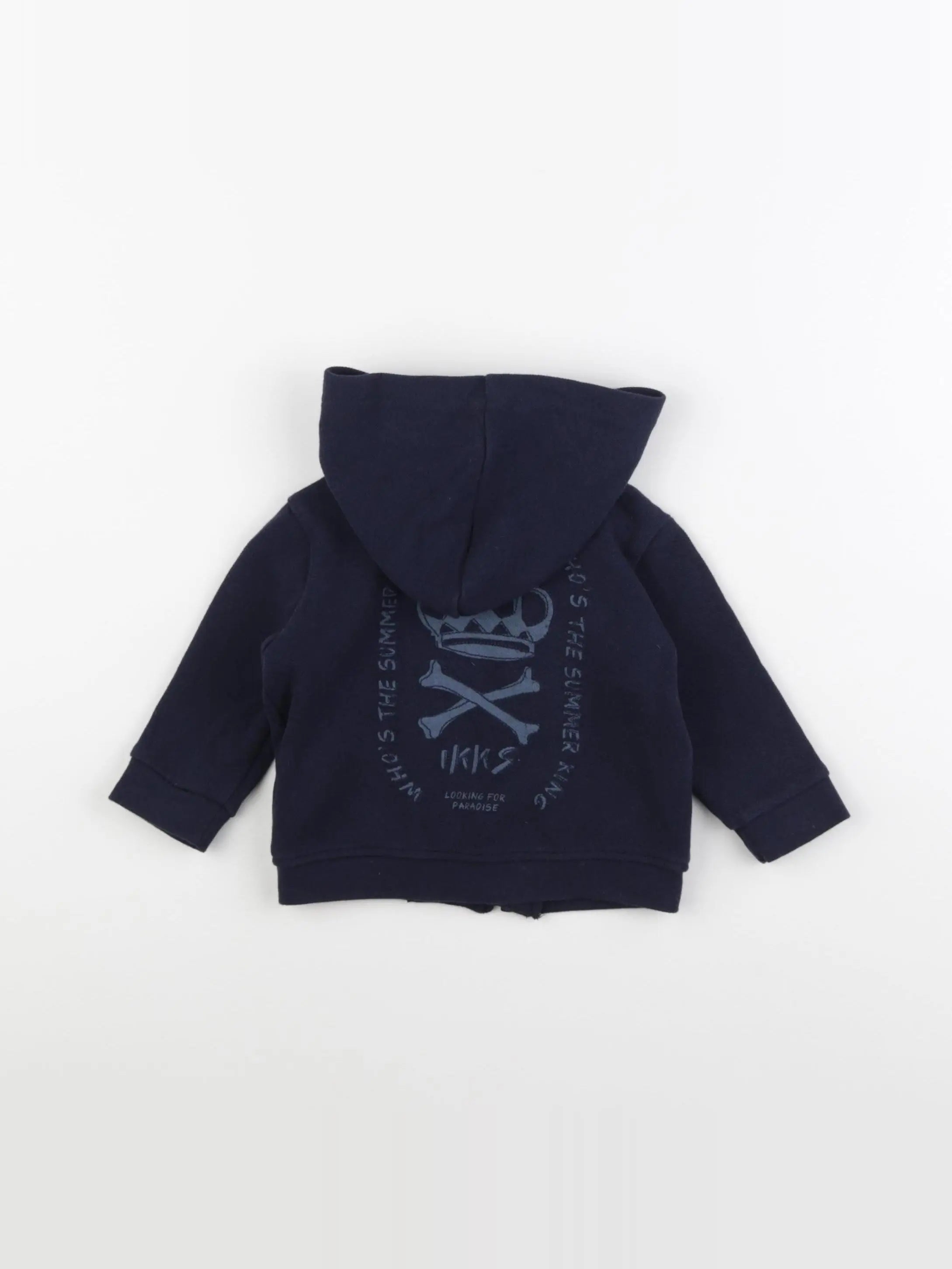 IKKS - sweat imprimé au dos bleu - 6 mois