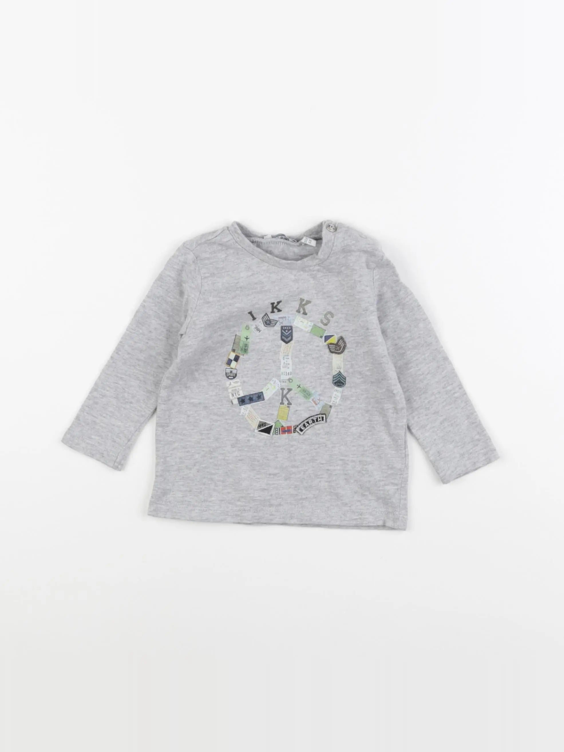 IKKS - tee-shirt gris - 6 mois