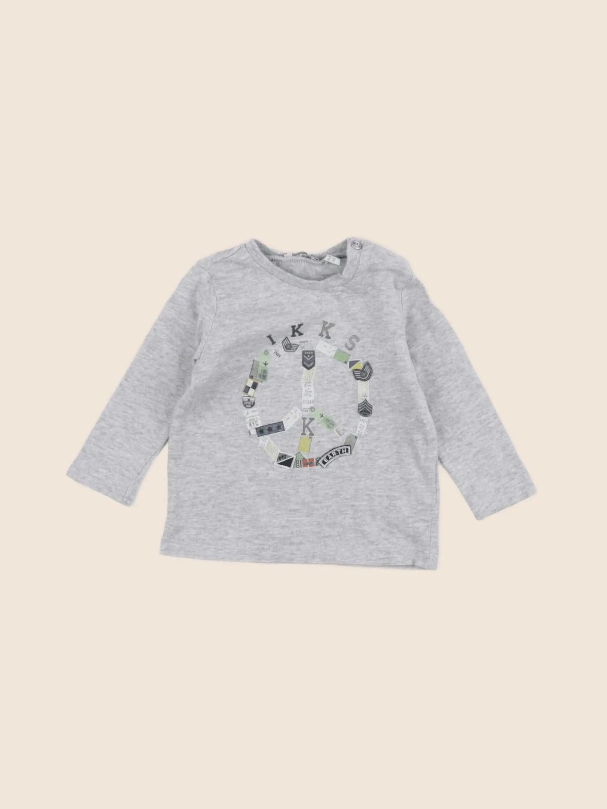 IKKS - tee-shirt gris - 6 mois