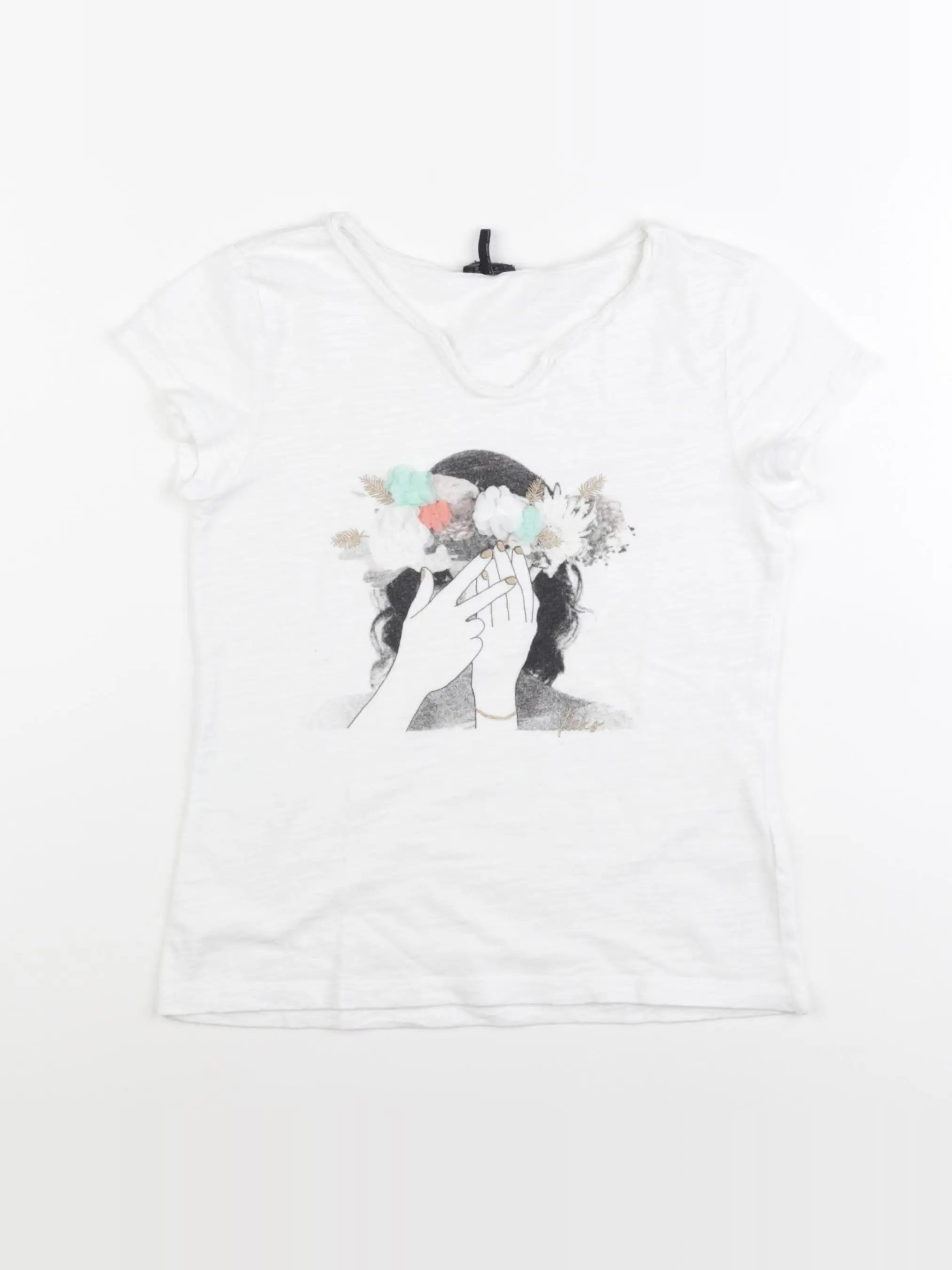 IKKS - tee-shirt blanc - 10 ans