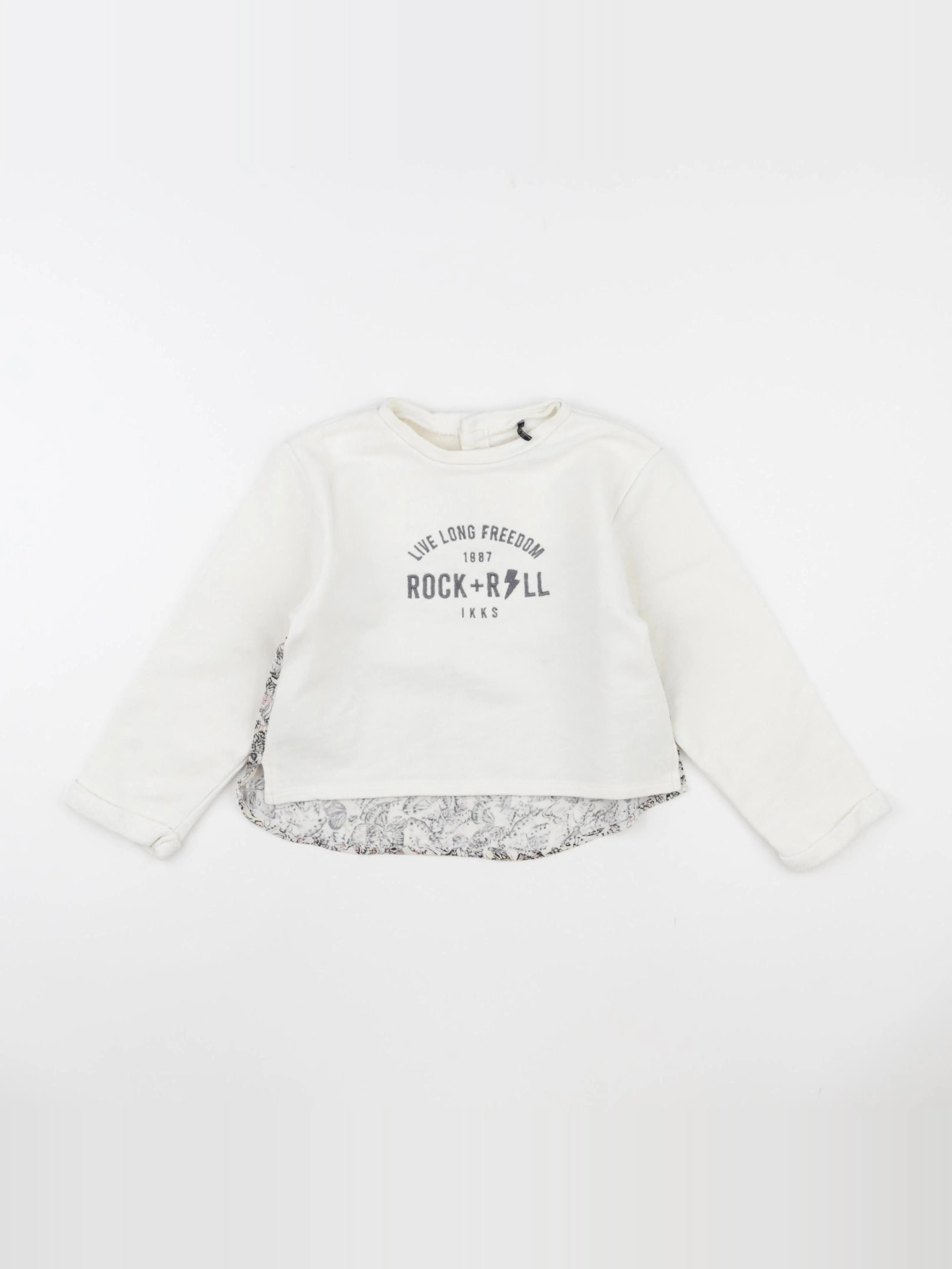 IKKS - sweat blanc - 5 ans