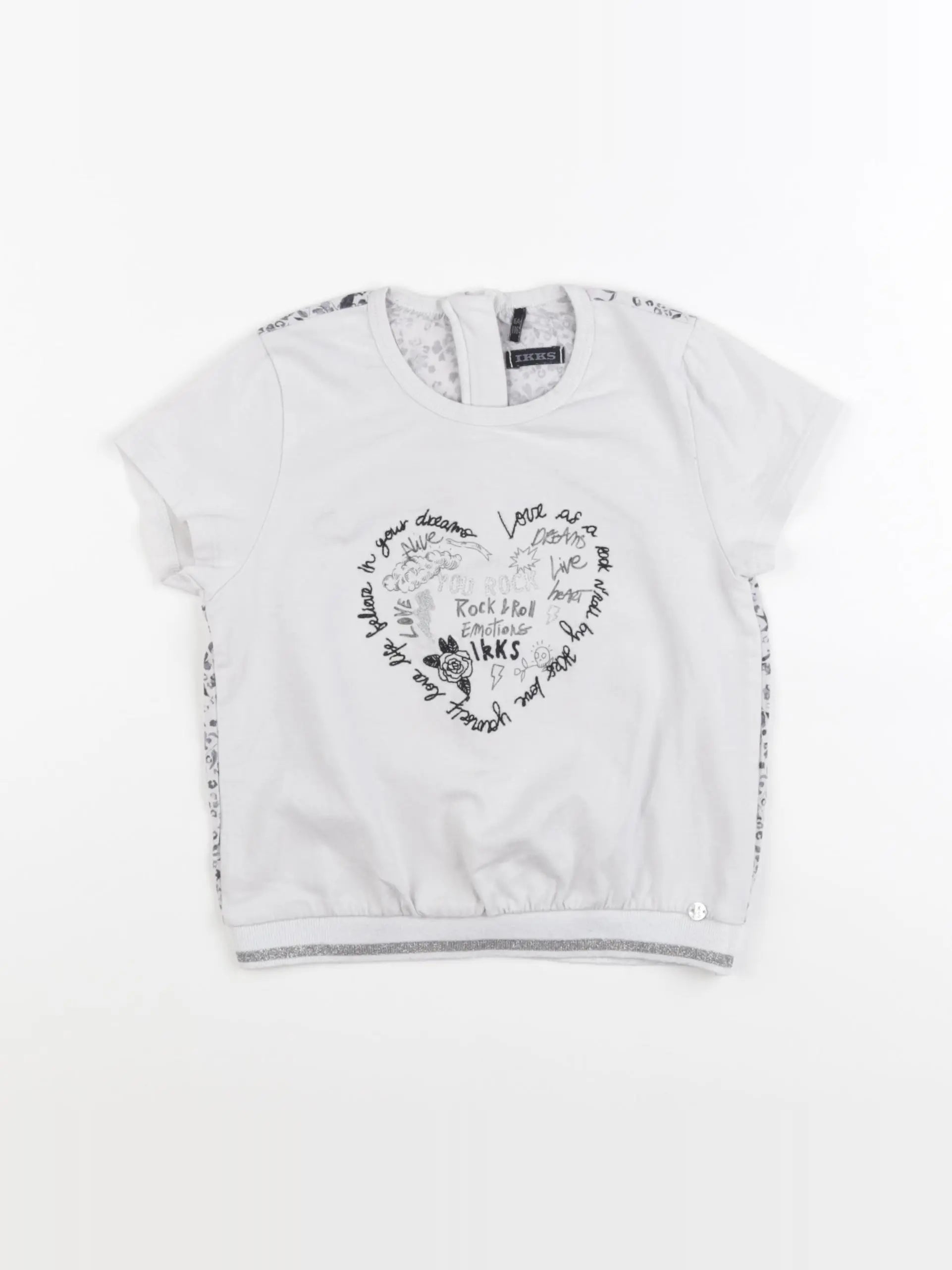 IKKS - tee-shirt blanc - 6 ans