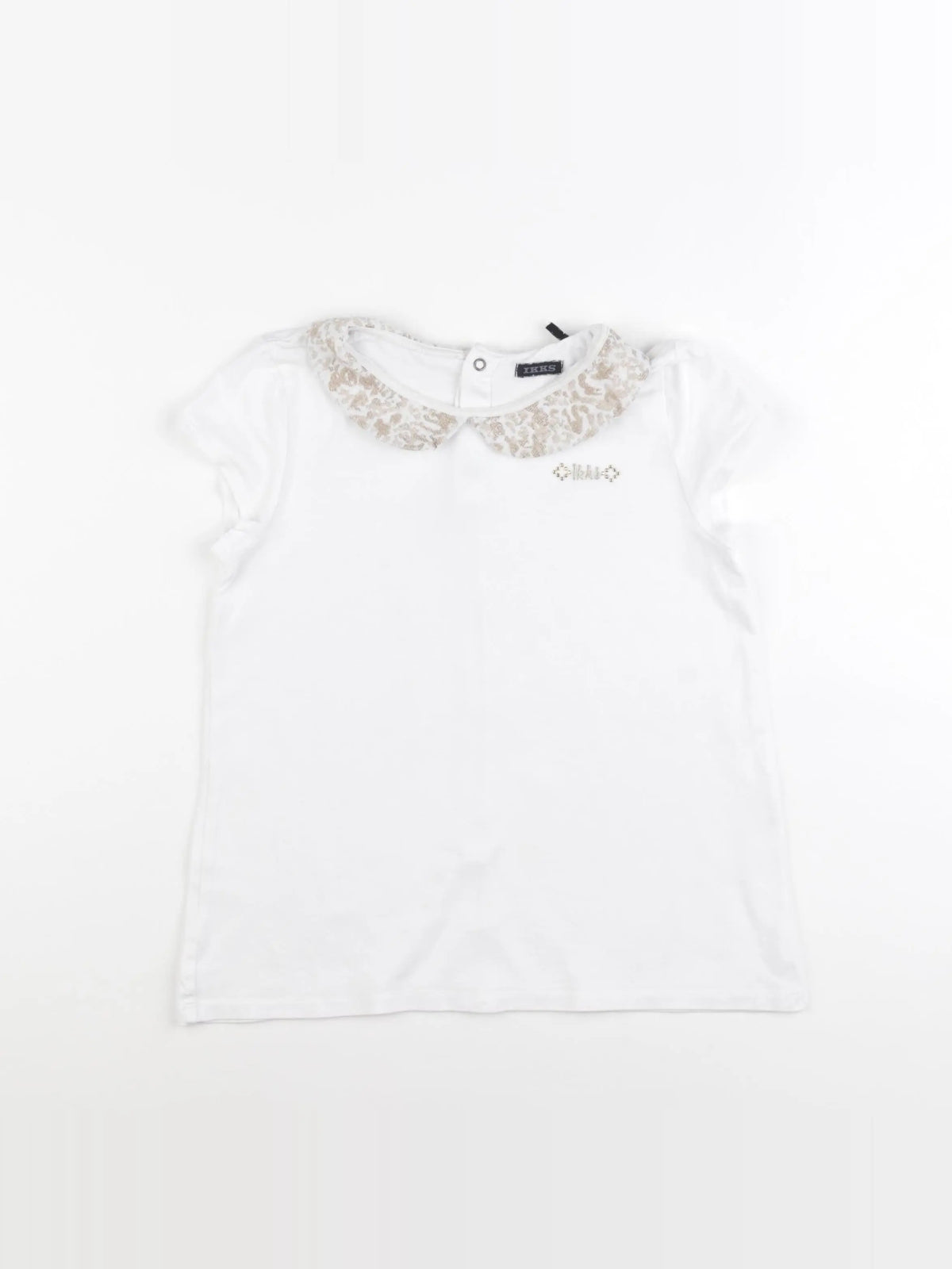 IKKS - tee-shirt blanc, or - 10 ans