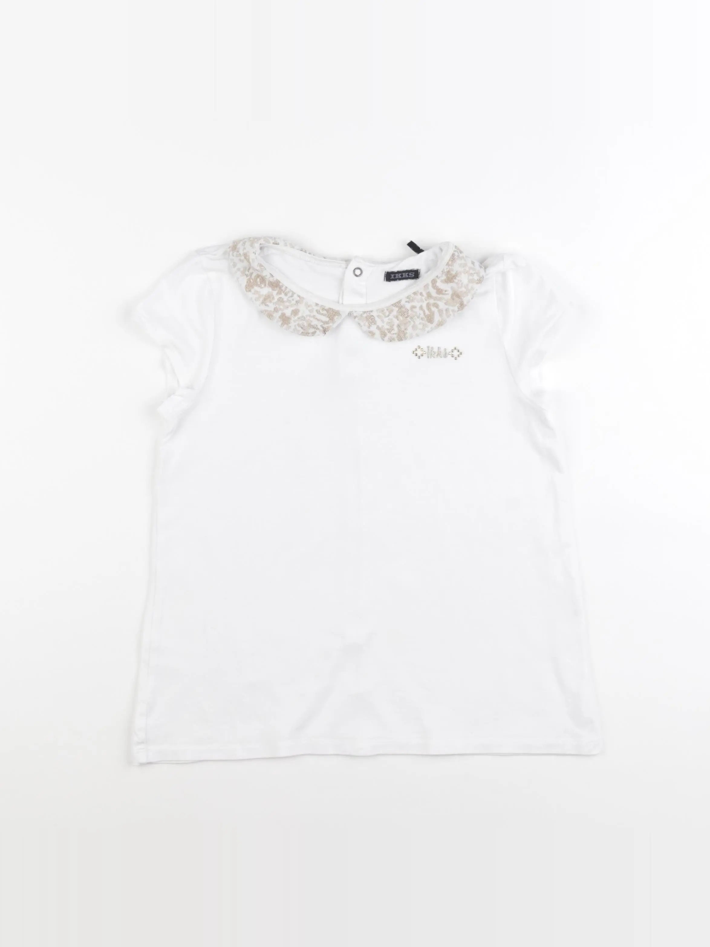 IKKS - tee-shirt blanc, or - 10 ans