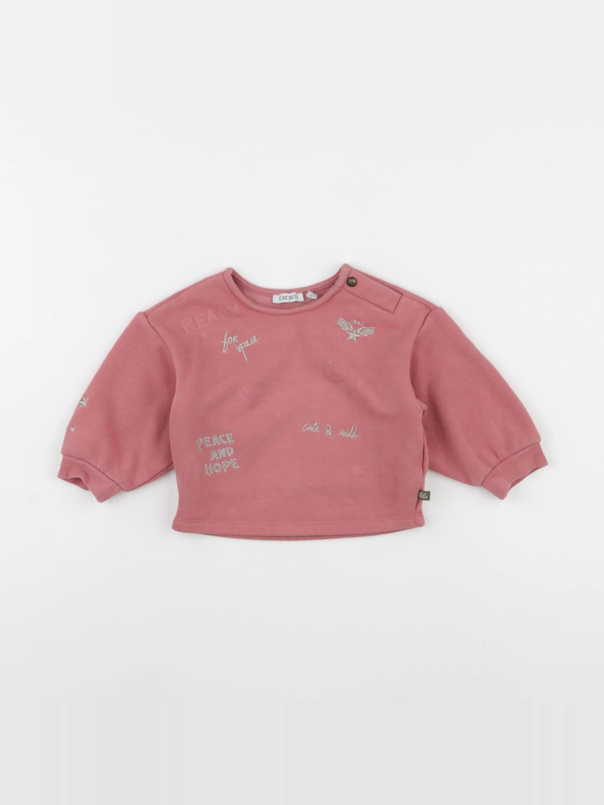 IKKS - sweat rose - 12 mois