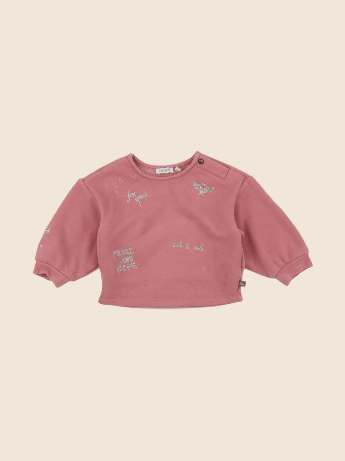 IKKS - sweat rose - 12 mois