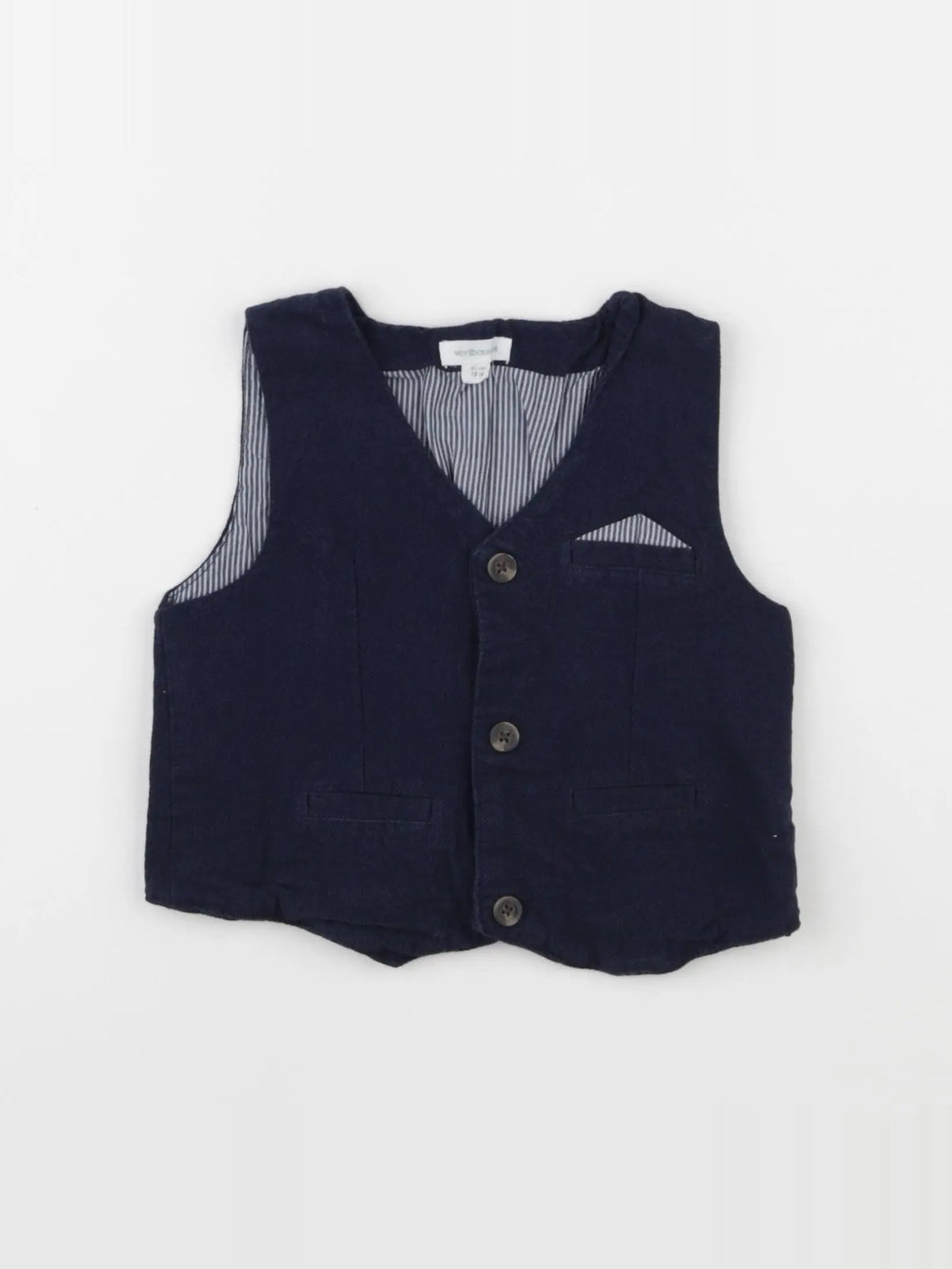 Vertbaudet - gilet bleu - 18 mois