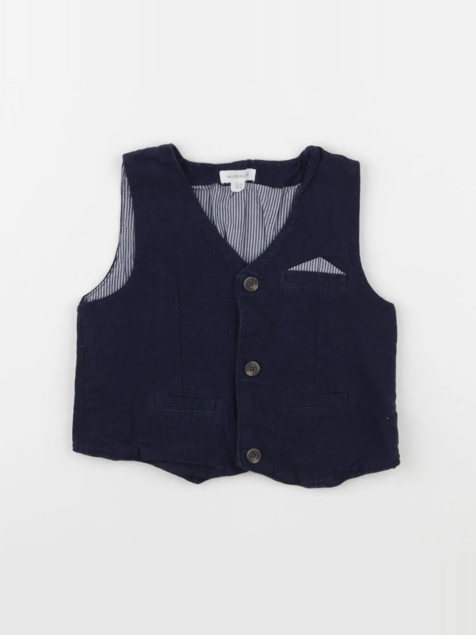 Vertbaudet - gilet bleu - 18 mois