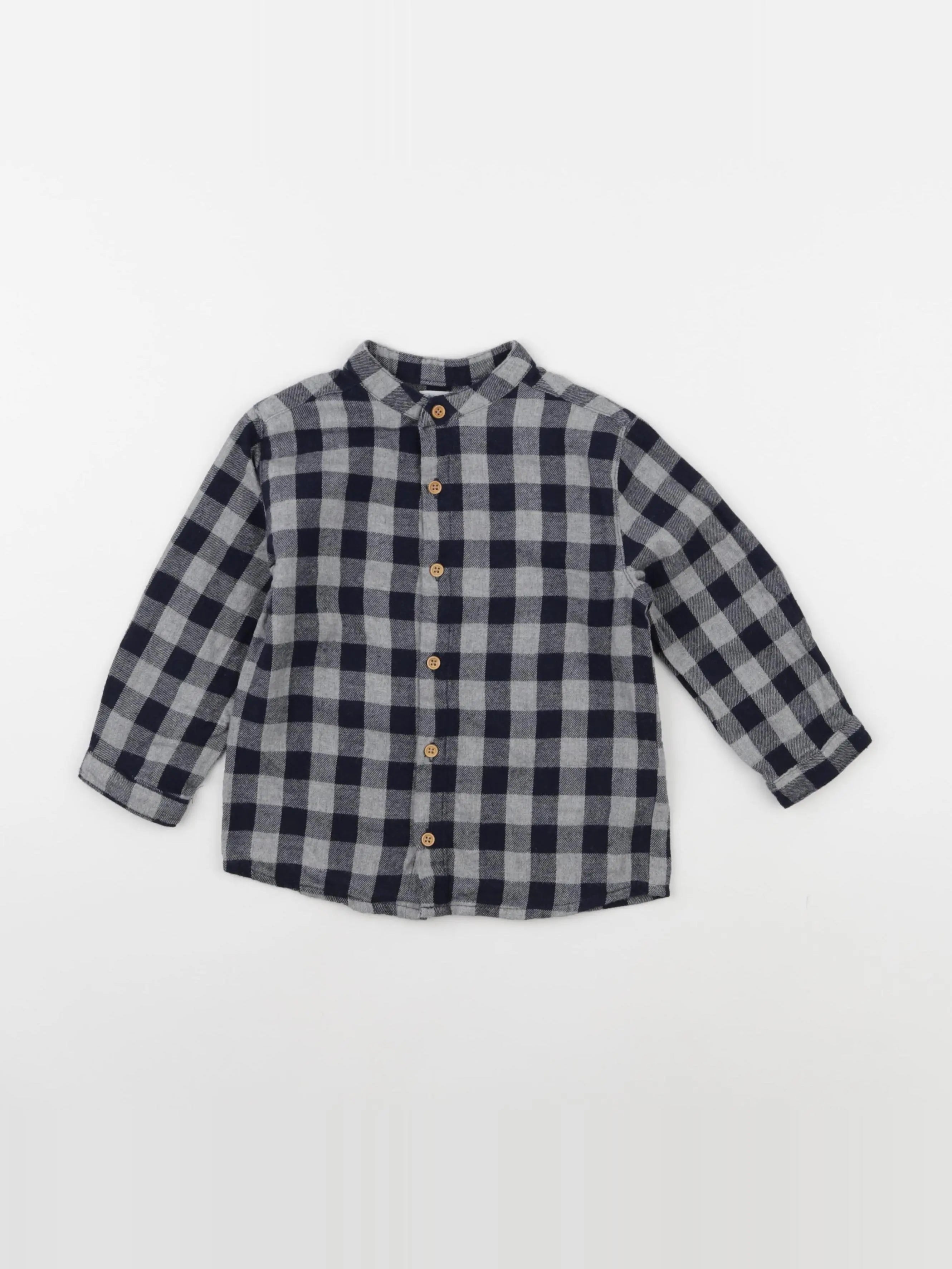 Boutchou - chemise bleu - 24 mois