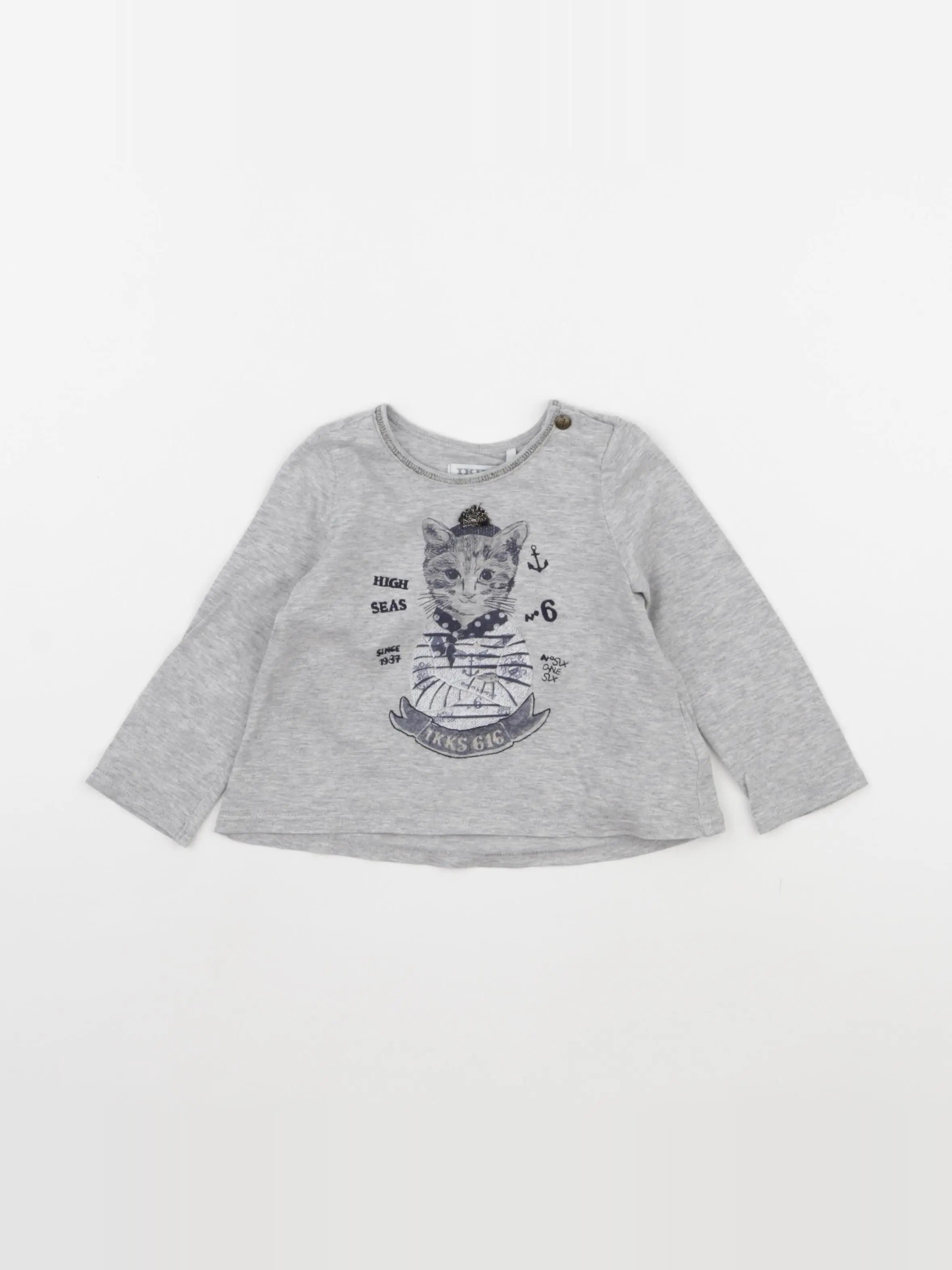 IKKS - tee-shirt gris - 6 mois