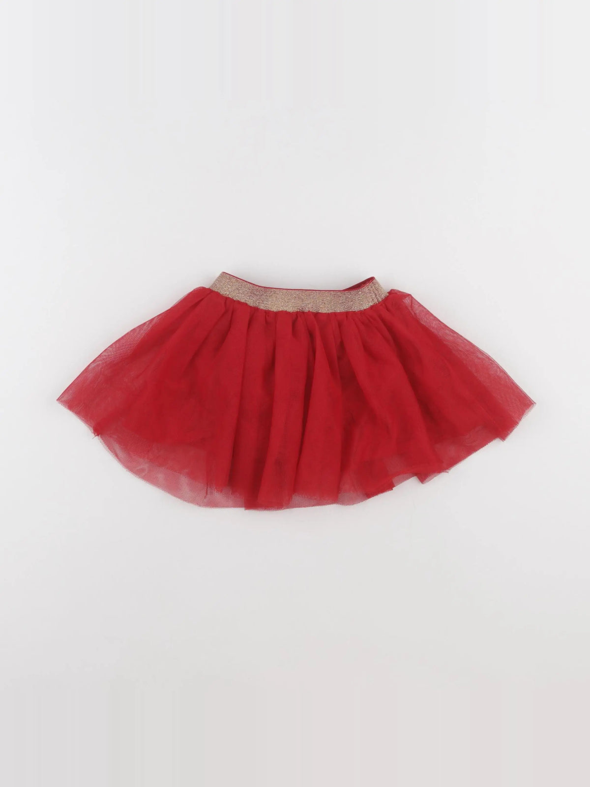 Vertbaudet - jupe rouge - 18 mois