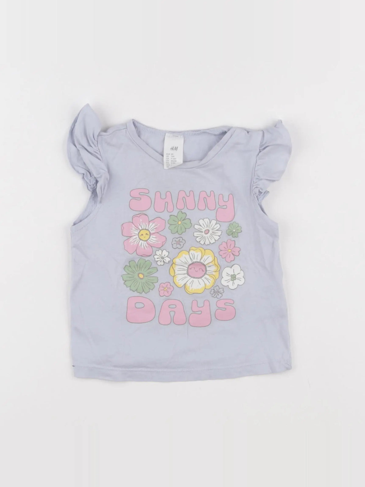 H&M - tee-shirt bleu - 9/12 mois