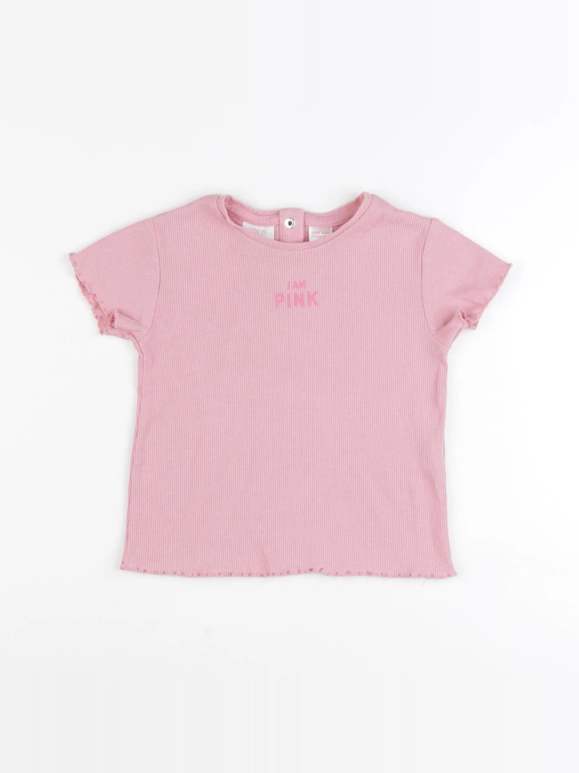 Zara - tee-shirt rose - 18/24 mois