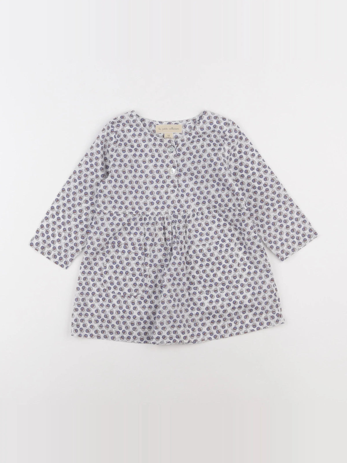 La Petite Collection - robe bleu, blanc - 12 mois
