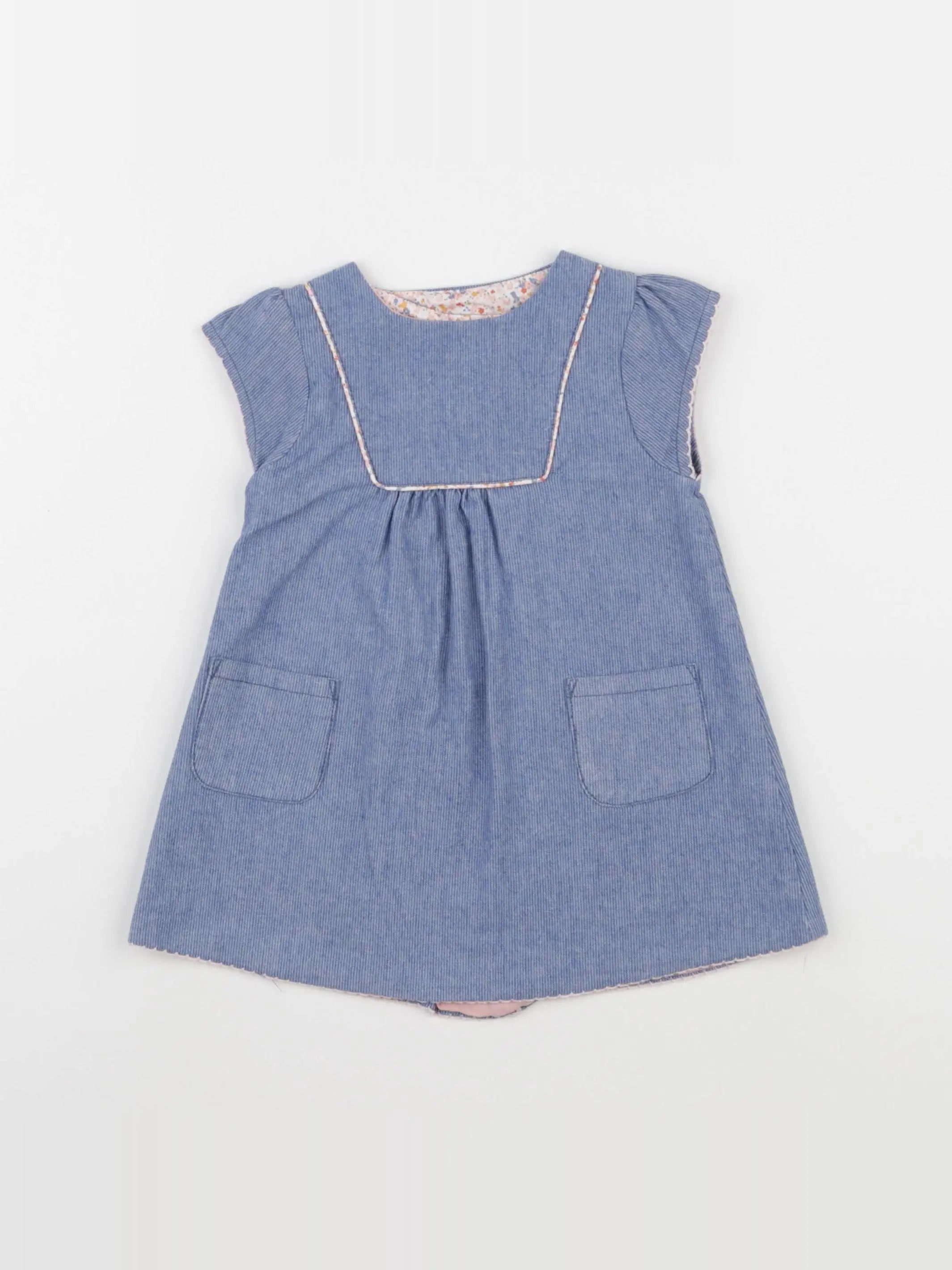 Cadet Rousselle - robe bleu - 6 mois