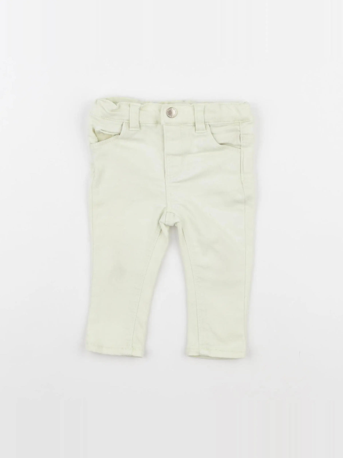 Vertbaudet - pantalon jaune - 6 mois