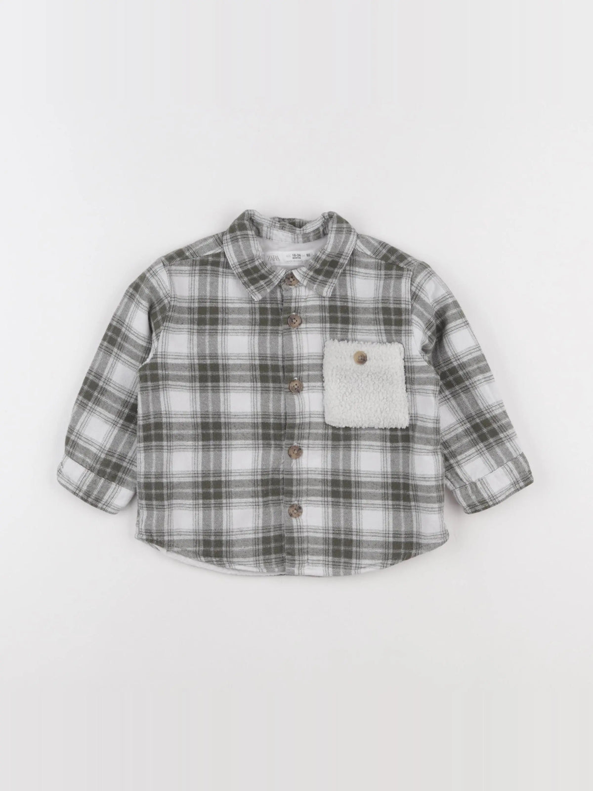 Zara - chemise vert - 18/24 mois