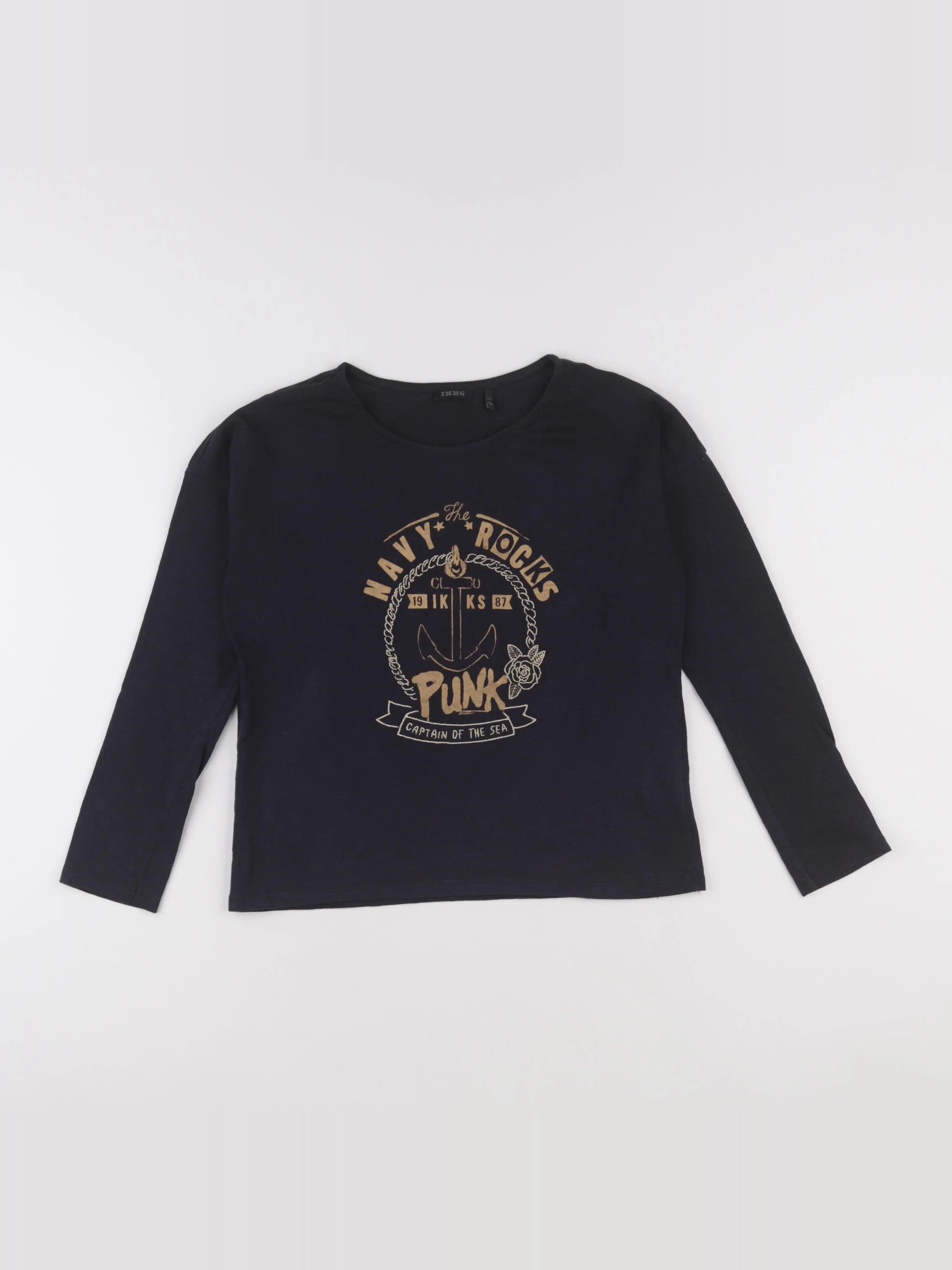 IKKS - tee-shirt bleu - 10 ans