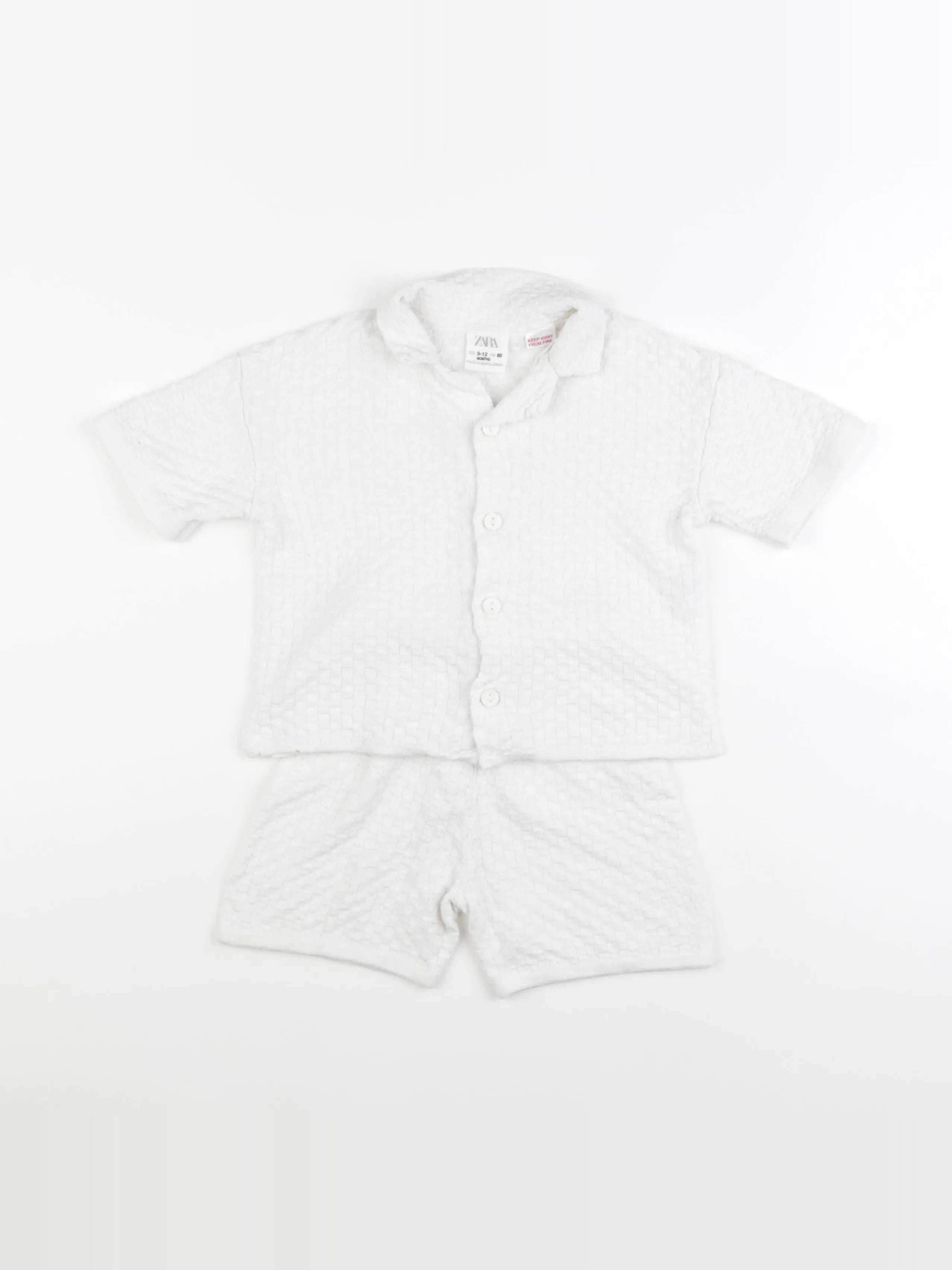 Zara - ensemble blanc - 9/12 mois