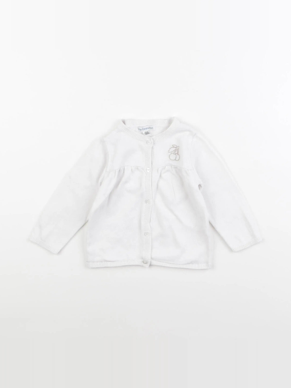 Vertbaudet - gilet blanc - 12 mois