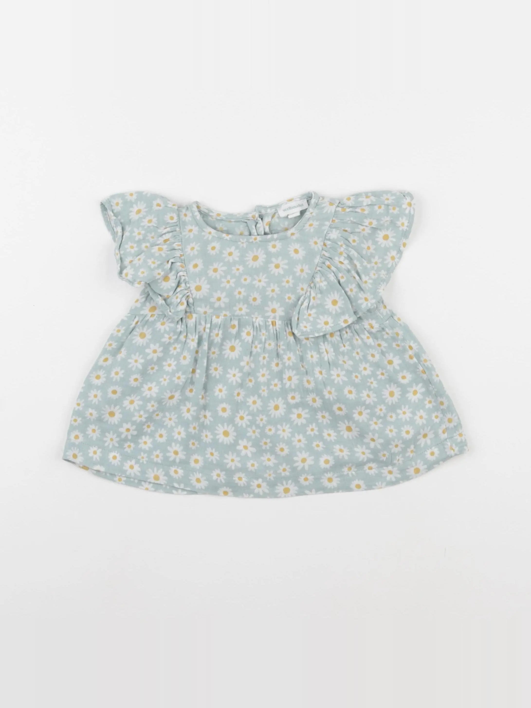 Vertbaudet - blouse vert - 9 mois