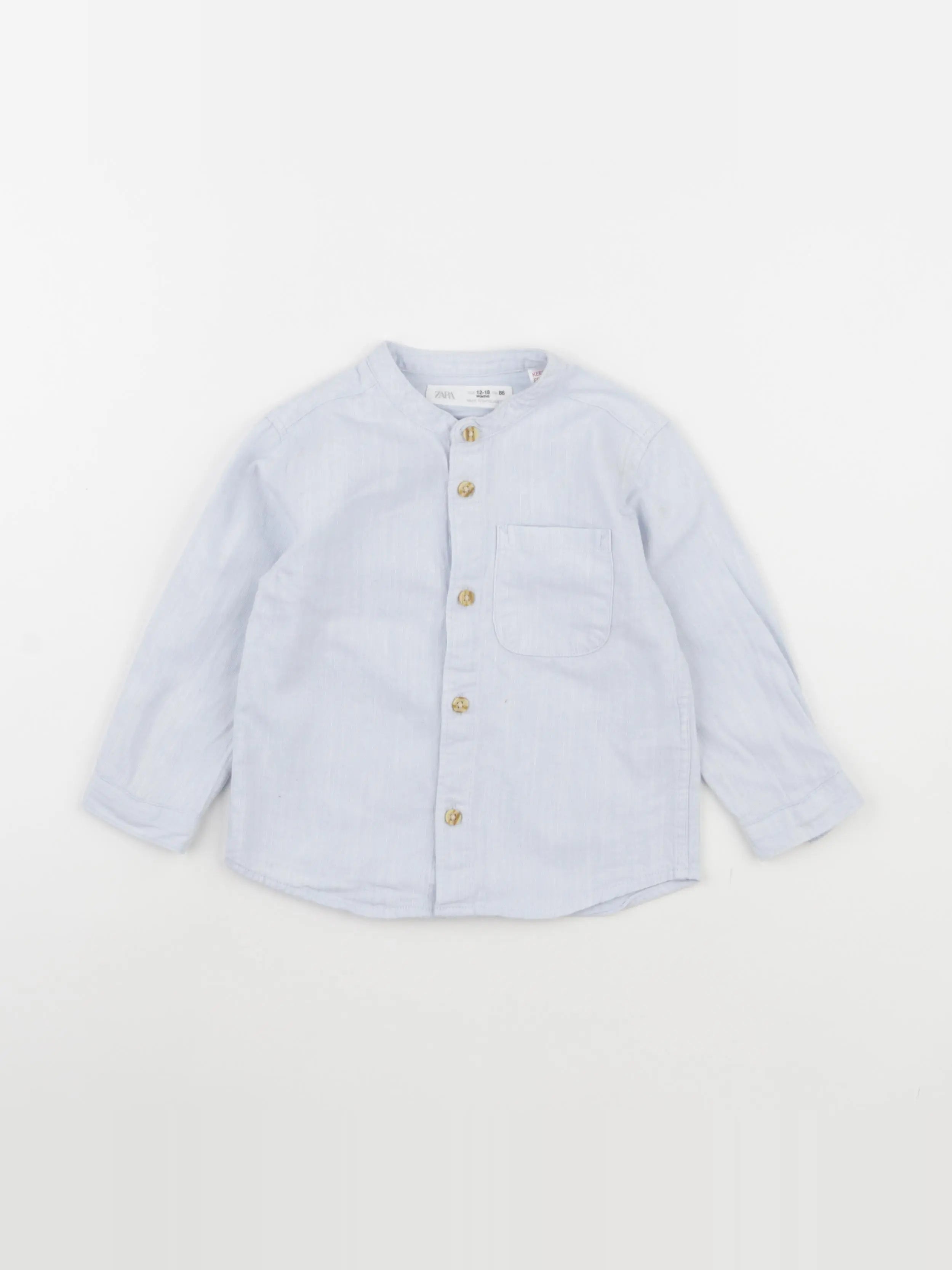Zara - chemise bleu - 12/18 mois