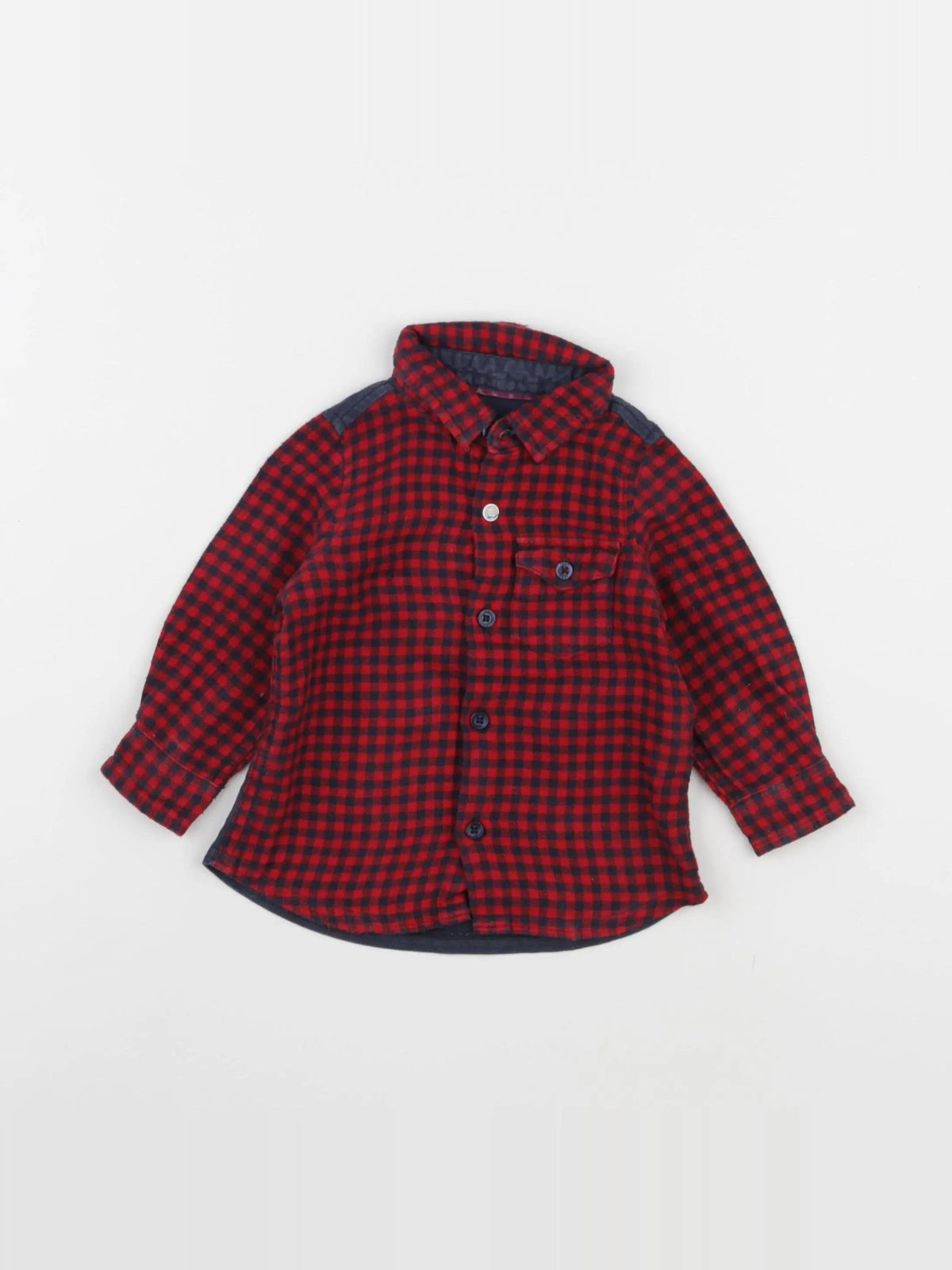 IKKS - chemise noir, rouge - 6 mois