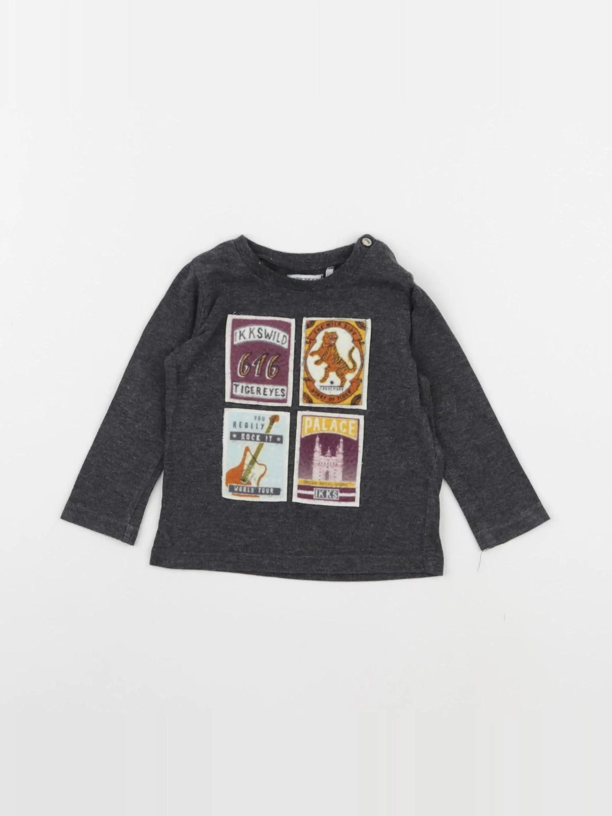 IKKS - tee-shirt gris - 6 mois