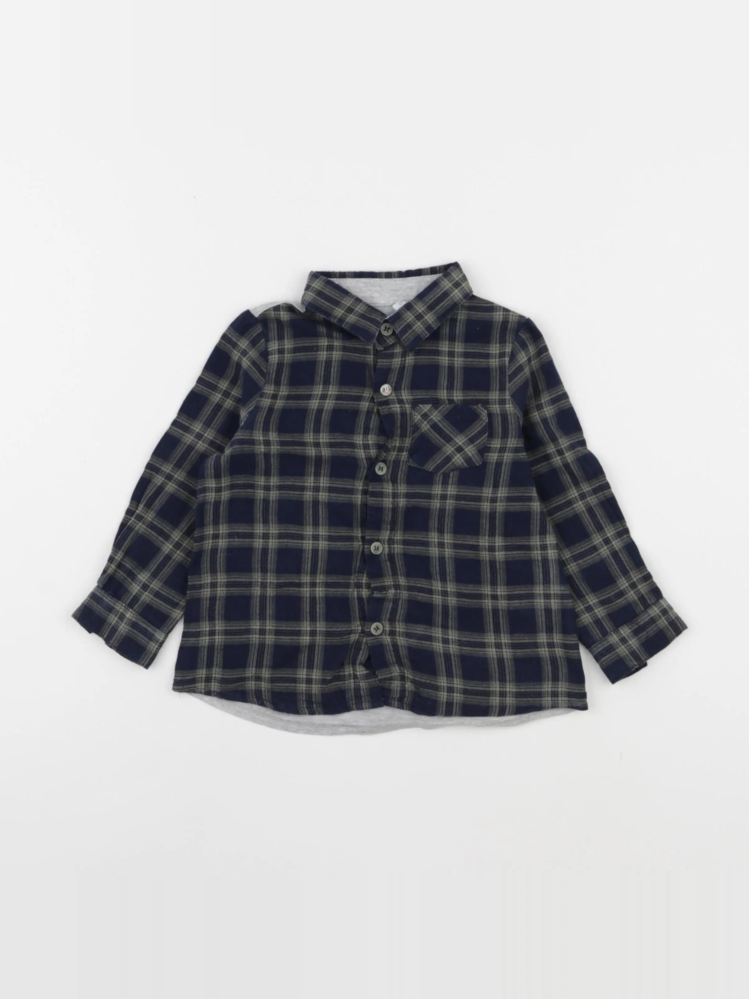 IKKS - chemise bleu, vert - 18 mois