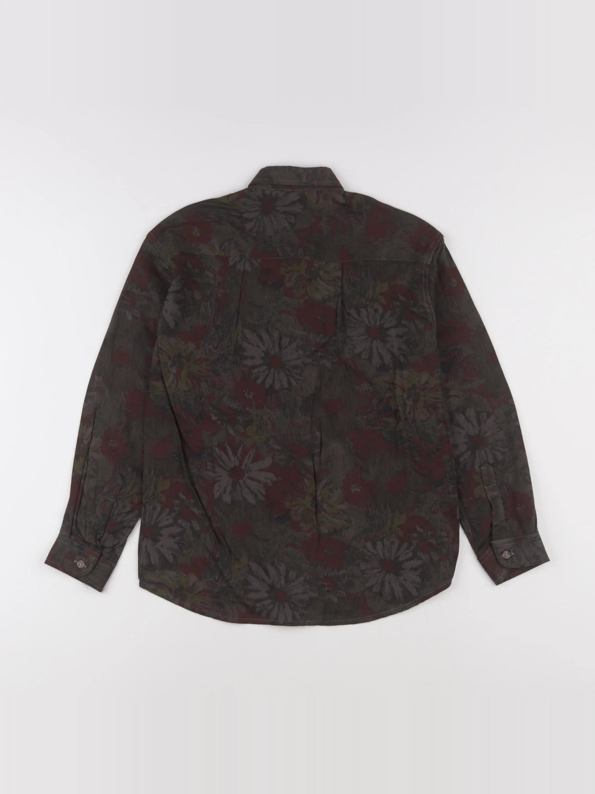 Vintage - chemise marron, vert - 8 ans