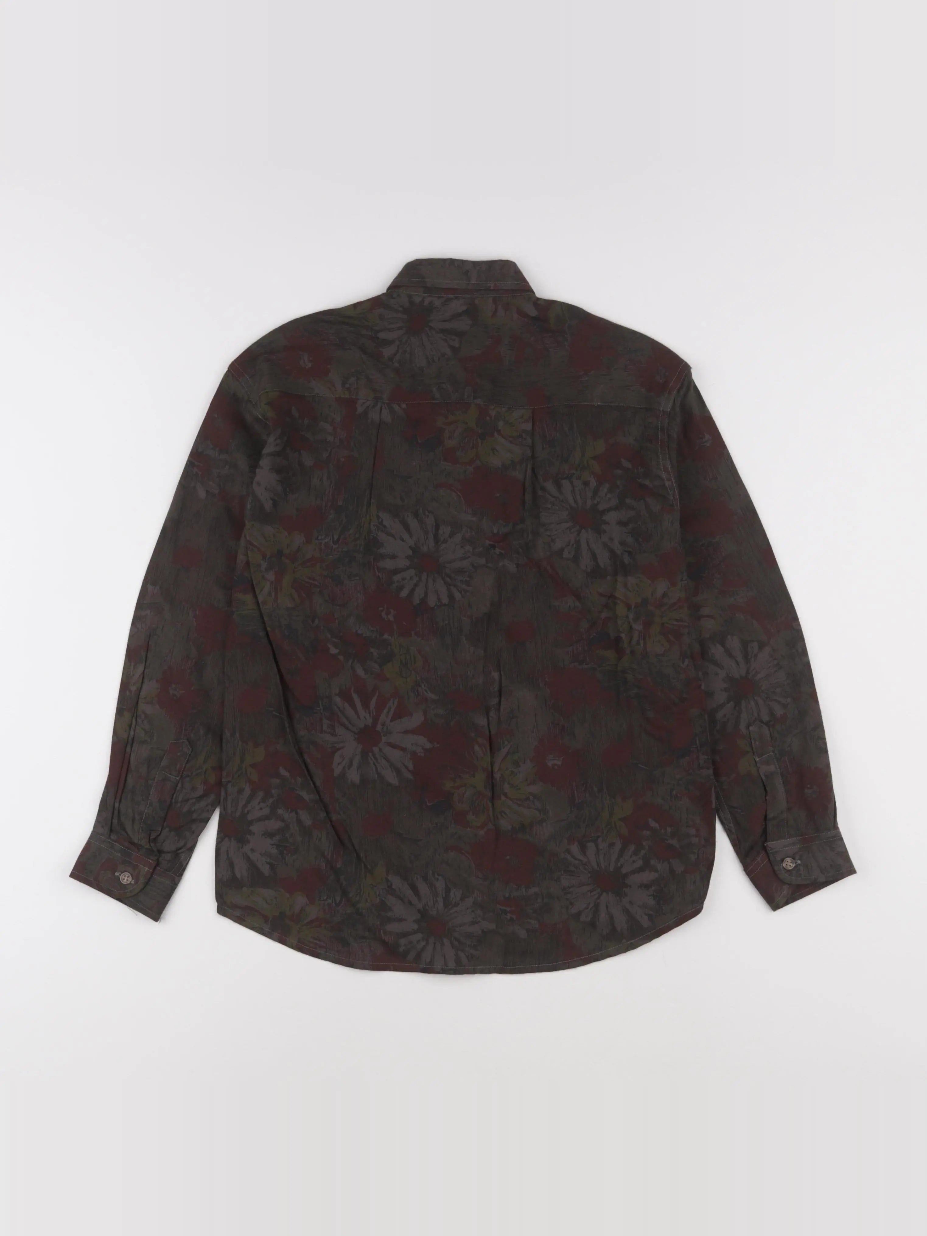 Vintage - chemise marron, vert - 8 ans