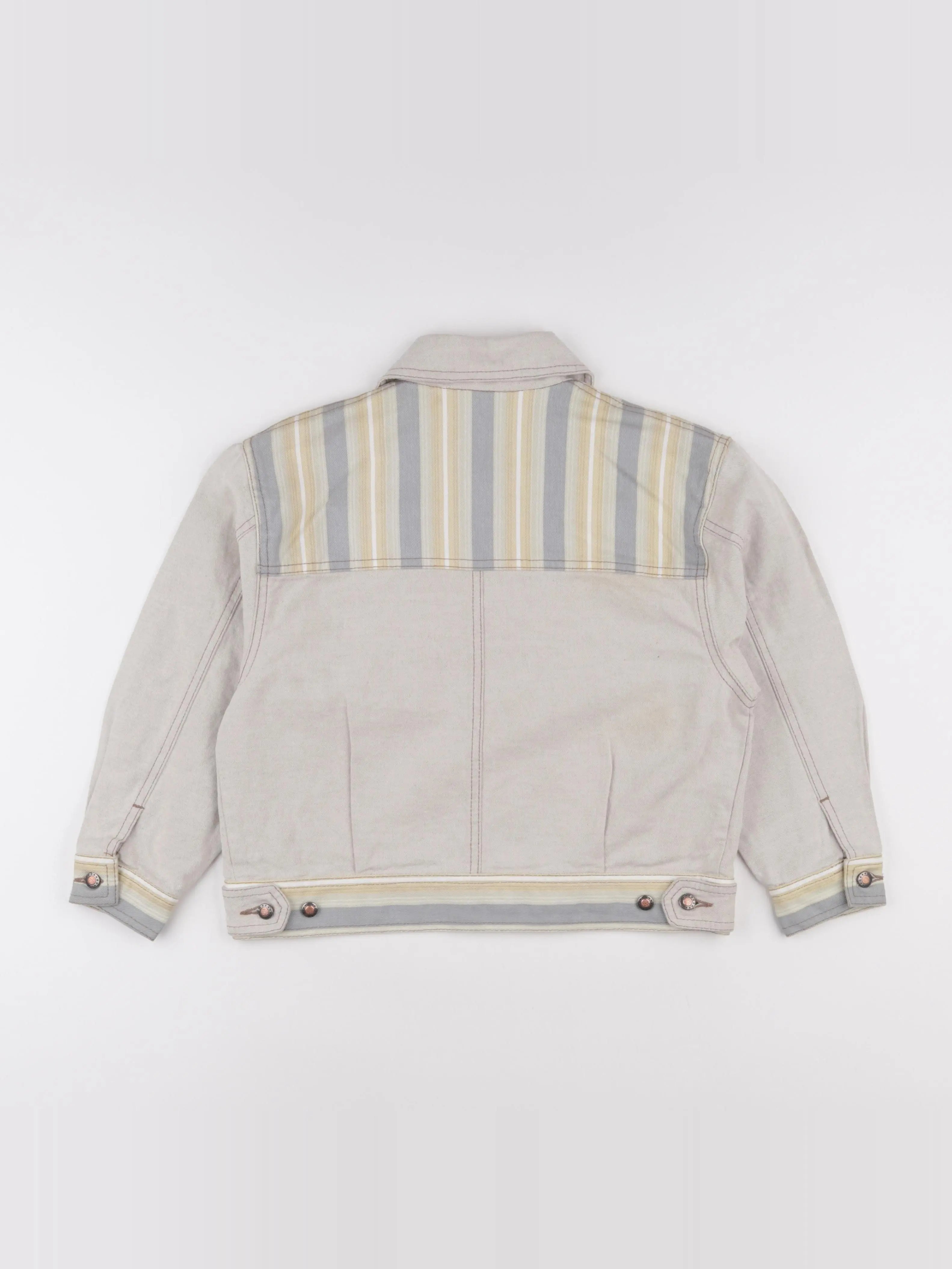 Vintage - veste beige, bleu - 8 ans