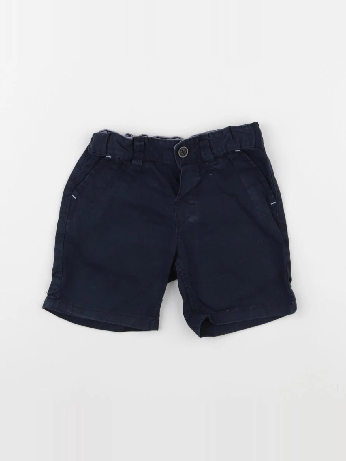 H&M - short bleu - 6/9 mois