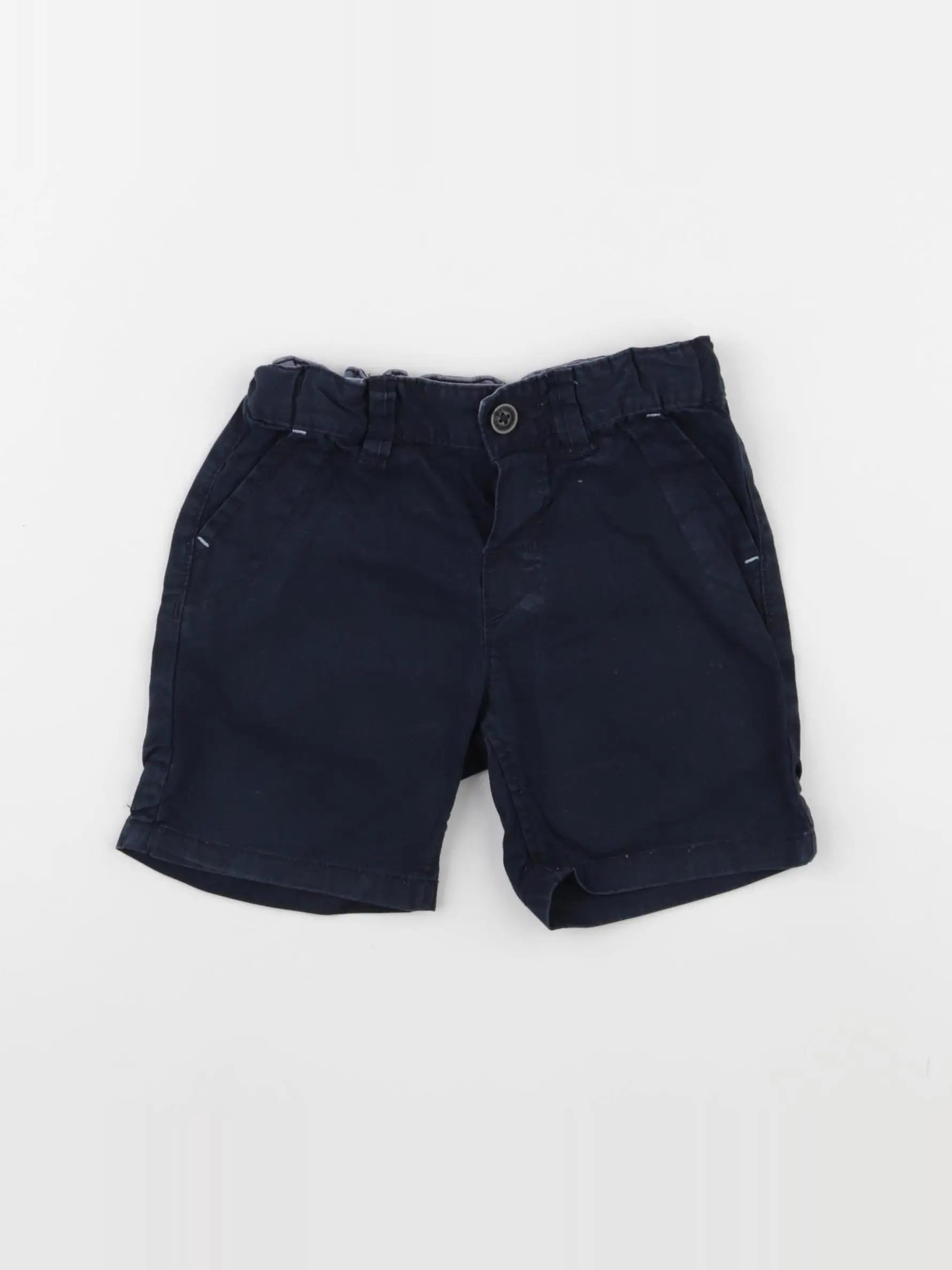 H&M - short bleu - 6/9 mois
