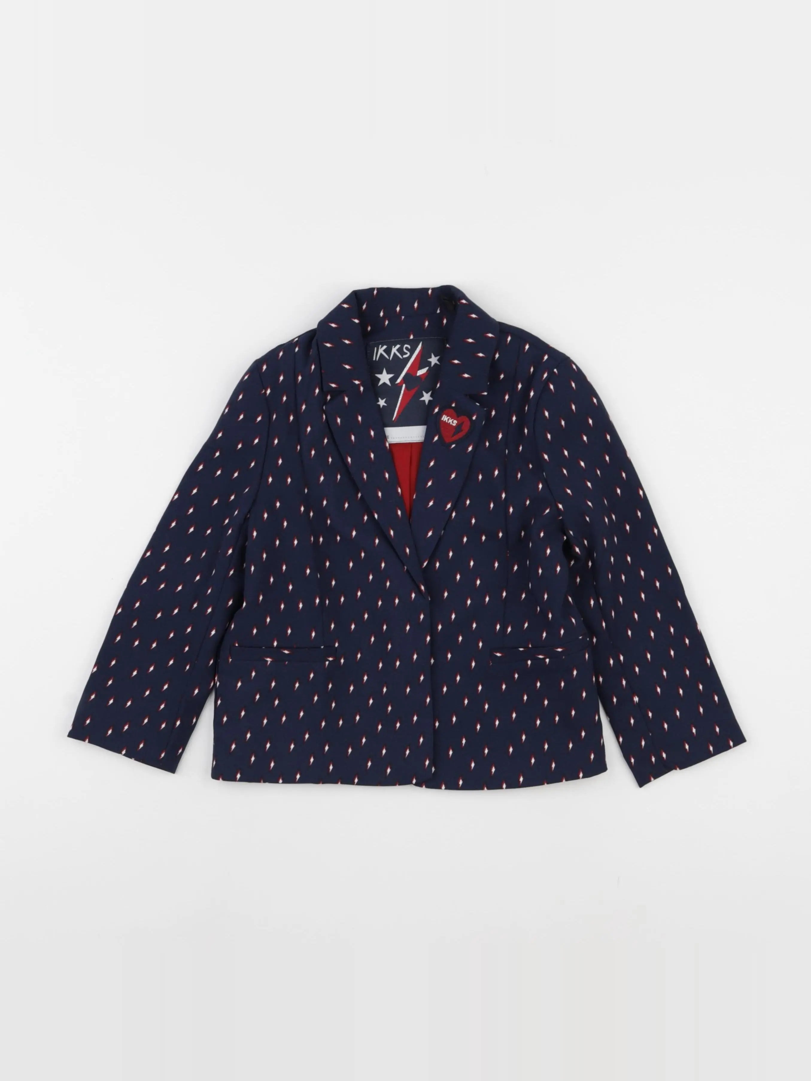 IKKS - veste doublé bleu - 6 mois