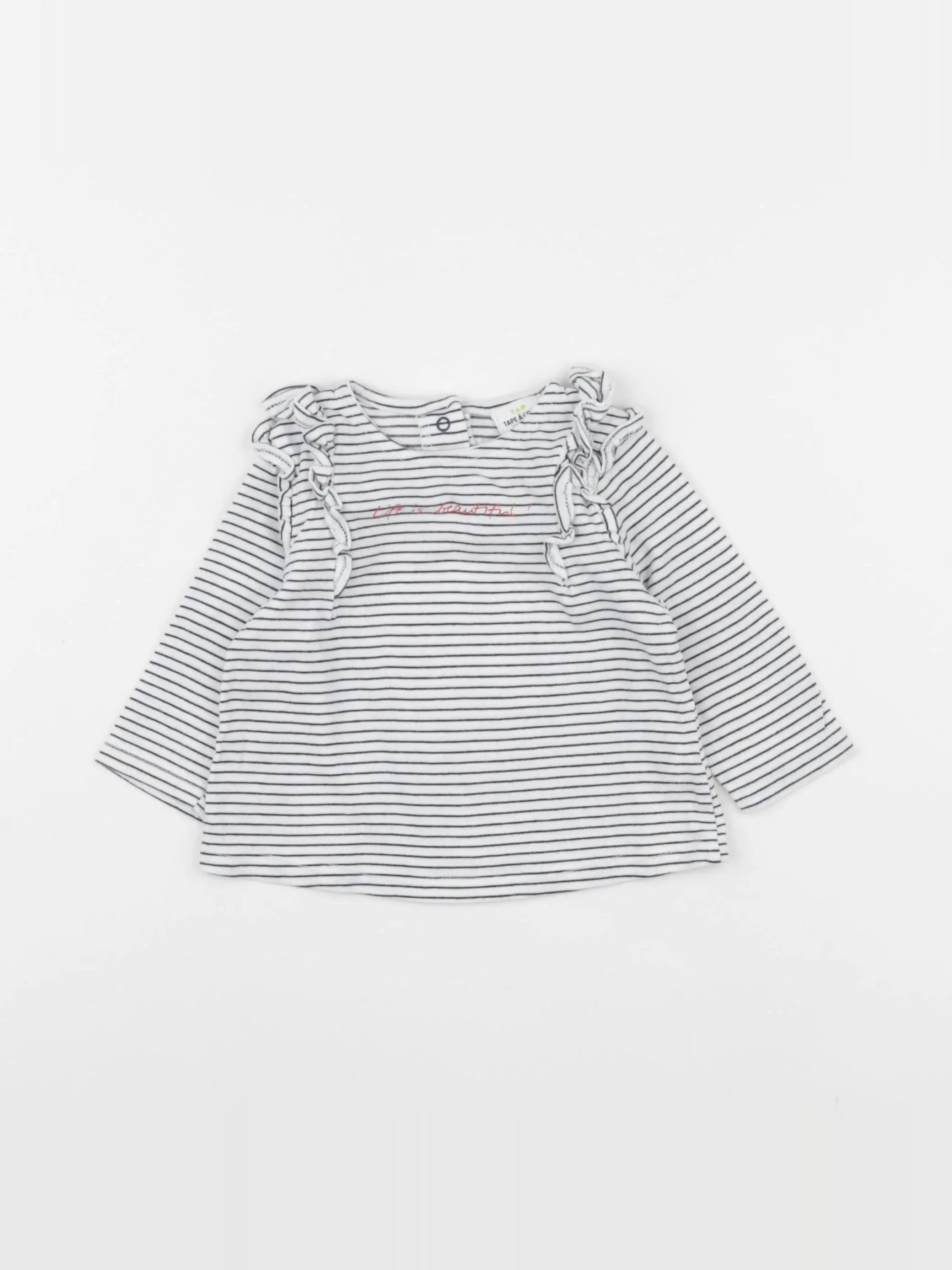 Tape à l'oeil - tee-shirt bleu - 6 mois