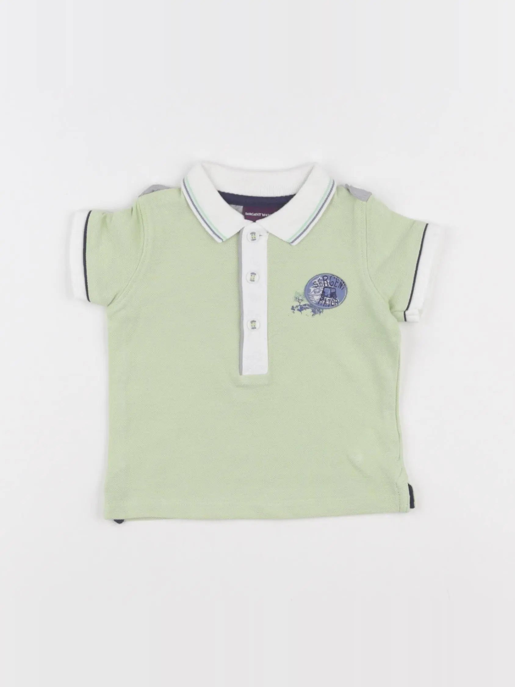 Sergent Major - polo vert - 3 mois