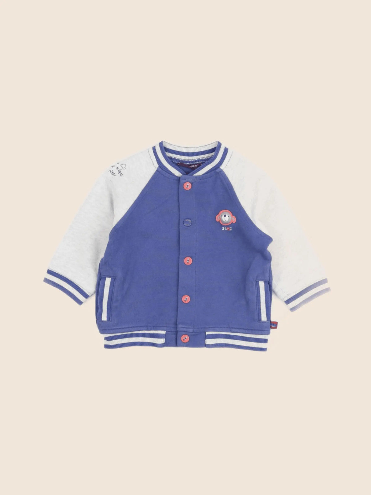 Sergent Major - sweat bleu, gris - 6 mois